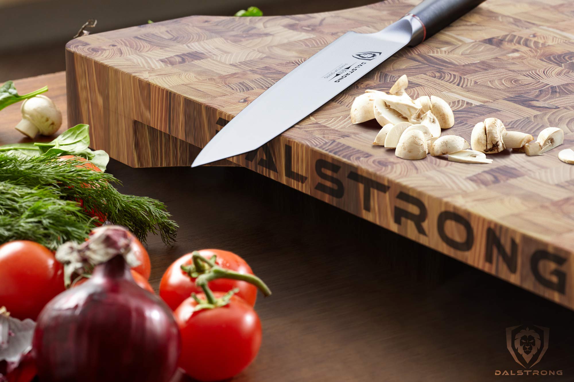 Premium Dalstrong XL End-Grain Teak Cutting Board 25