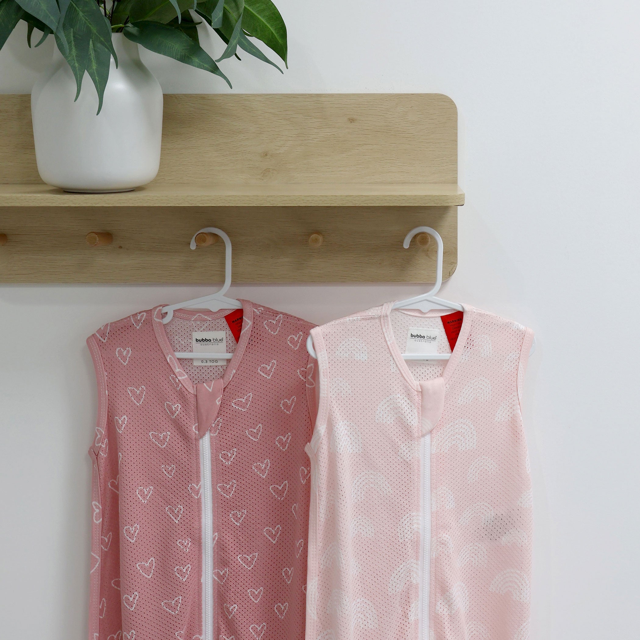 Nordic 0.3 TOG 2-Pack Baby Sleep Sacks - Breathable Air+ Fabric in Berry & Rose Colors | Perfect for Newborns & Infants Nursery Sleepwear