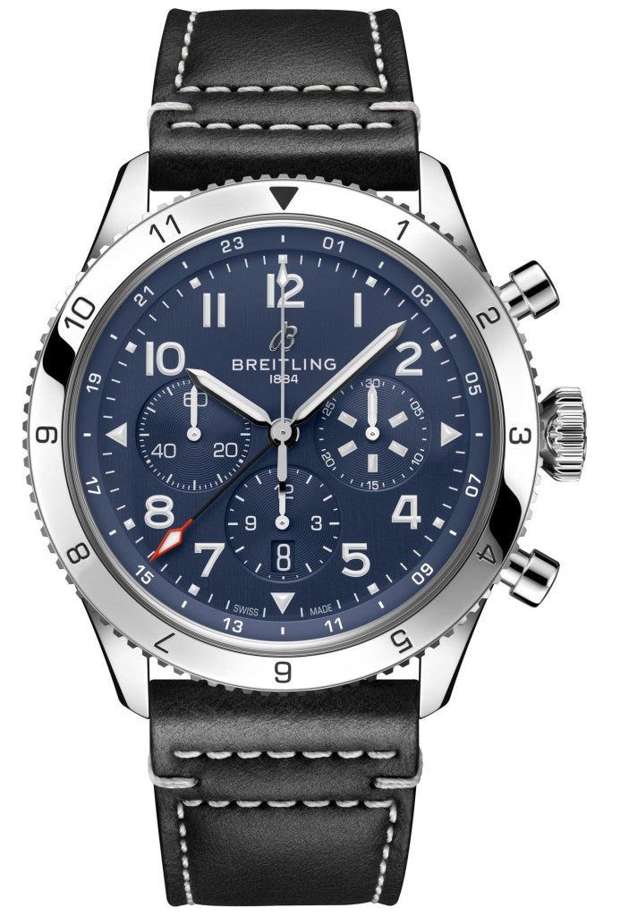 Breitling Super AVI Chronograph Stainless Steel Men's Watch - Luxury Pilot Chronograph for Aviation Enthusiasts | Perfect for Business, Travel & Special Occasions
