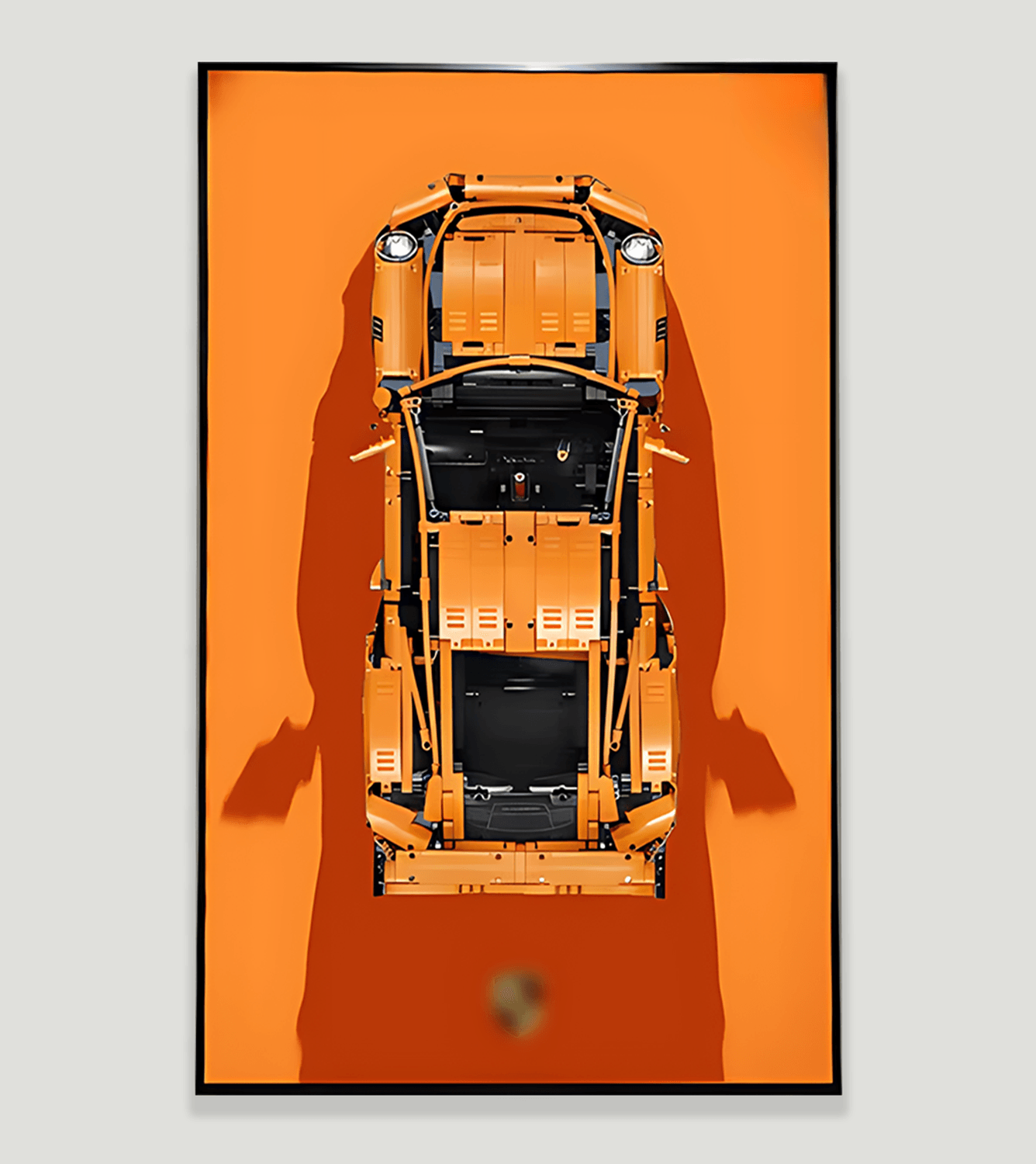 Lego Porsche 911 RSR & GT3 RS Wall Mount Display Stand - Secure Hanging Shelf for Lego Car Models - Perfect for Bedroom, Office, or Game Room Decor