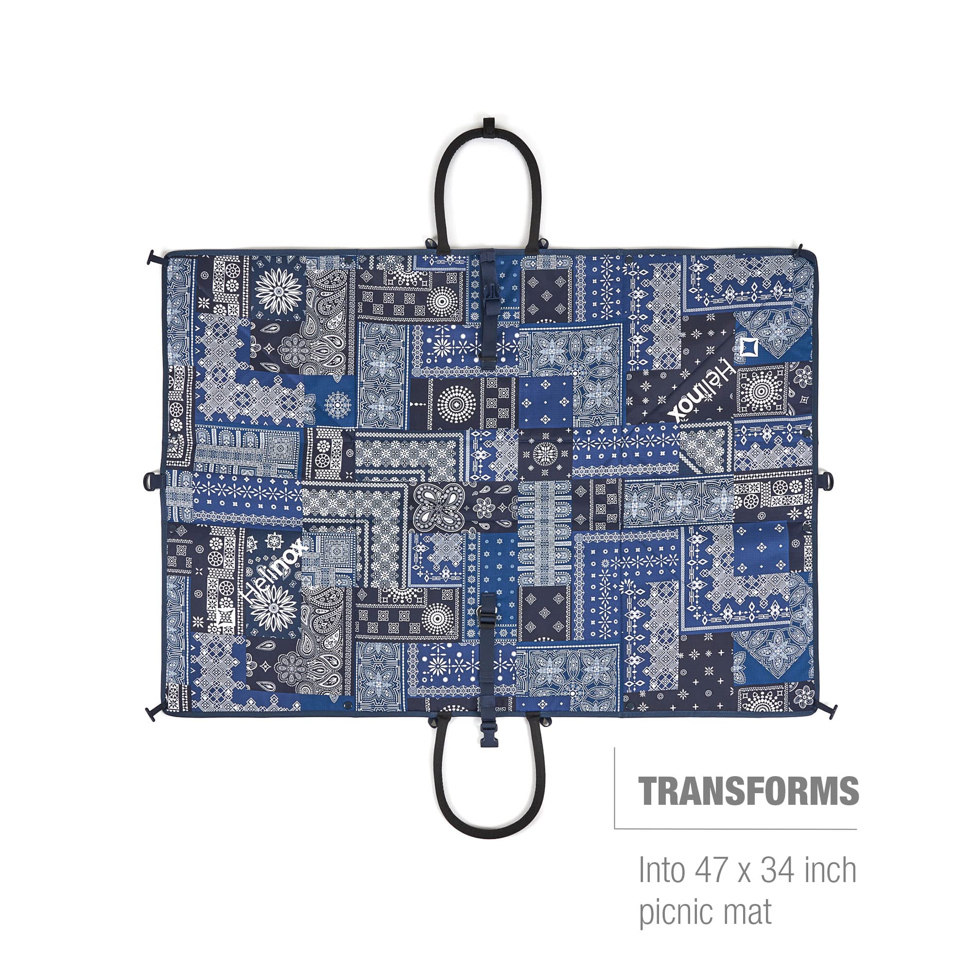 Helinox Origami Tote Combo - Lightweight Portable Gear Carry System & Picnic Mat for Outdoor Camping, Hiking, Beach and Picnic Activities