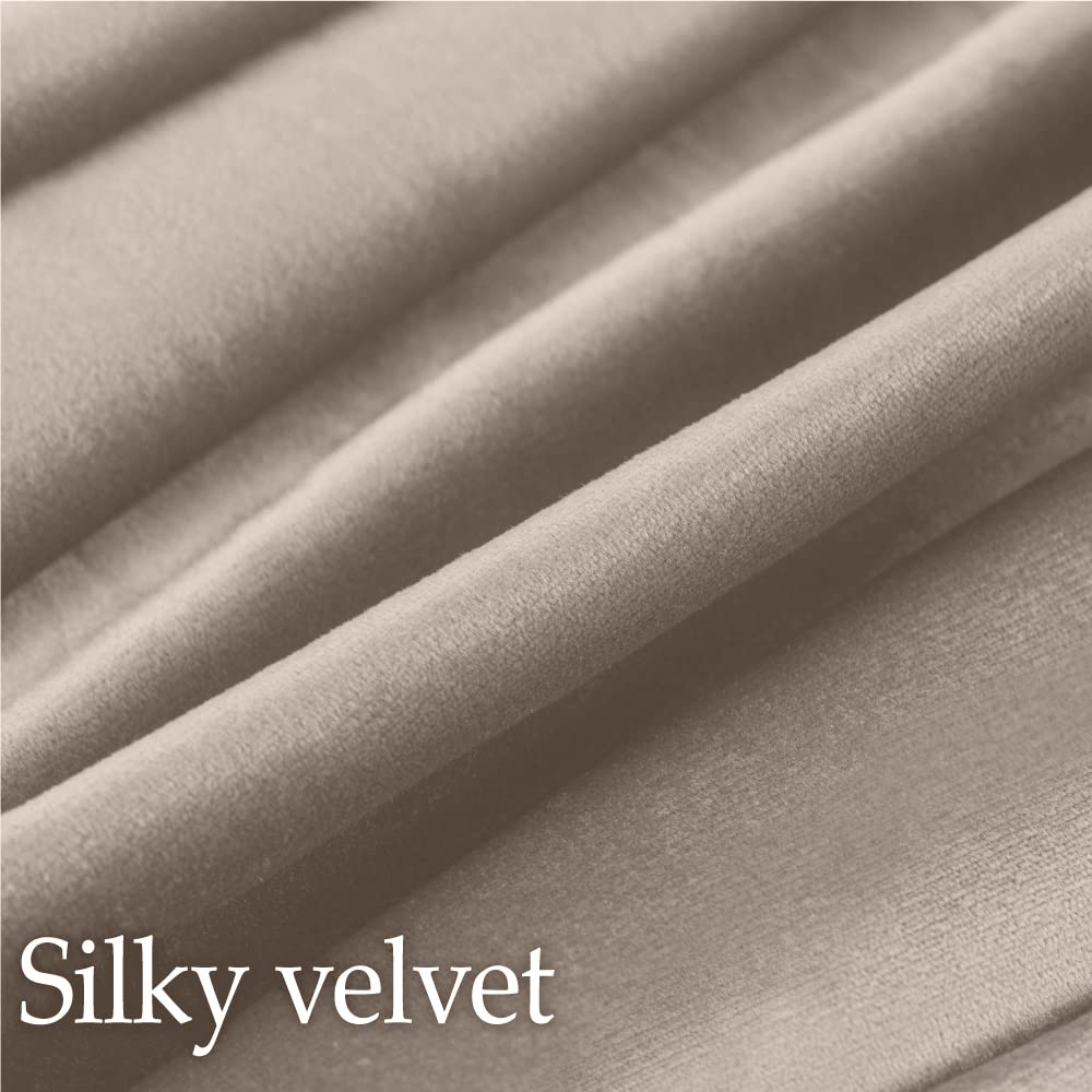 Premium Velvet Throw Pillow Covers Set of 2 - 16x16 Inch Soft Square Decorative Pillow Cases for Sofa, Couch & Bed - Machine Washable Luxury Home Decor in Taupe - Perfect for Living Room, Bedroom & Cozy Home Styling
