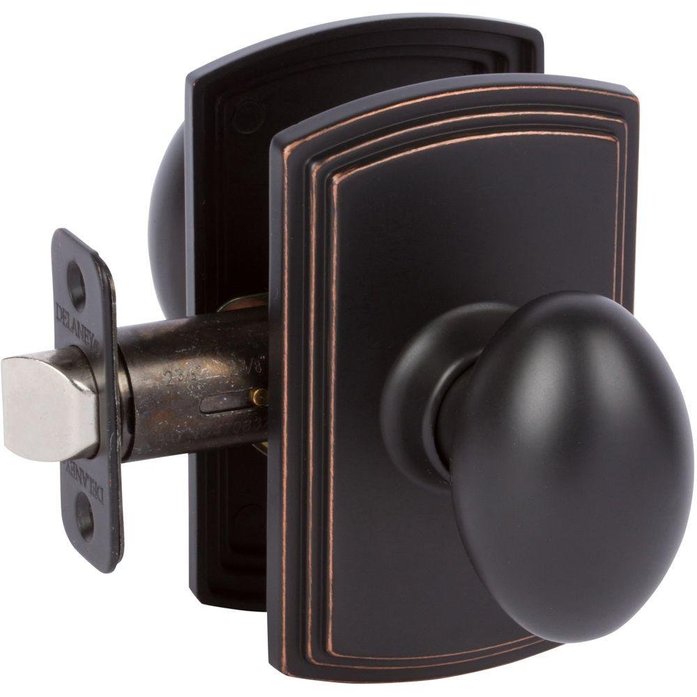 Delaney Designer Series Canova Oil Rubbed Bronze Passage Door Lever - Elegant Hallway & Closet Door Handle for Interior Doors | Perfect for Bedrooms, Bathrooms & Entryways