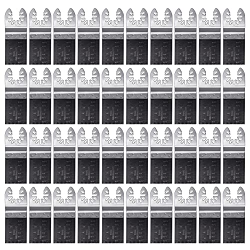 Ettonsun 50Pcs Bi-Metal Oscillating Multitool Saw Blades - Universal Multi-Purpose Blades for Wood & Metal Cutting - Compatible with DeWalt, Fein, Bosch, Dremel, Rockwell, Ryobi, Porter-Cable, Black+Decker, Craftsman (1.4