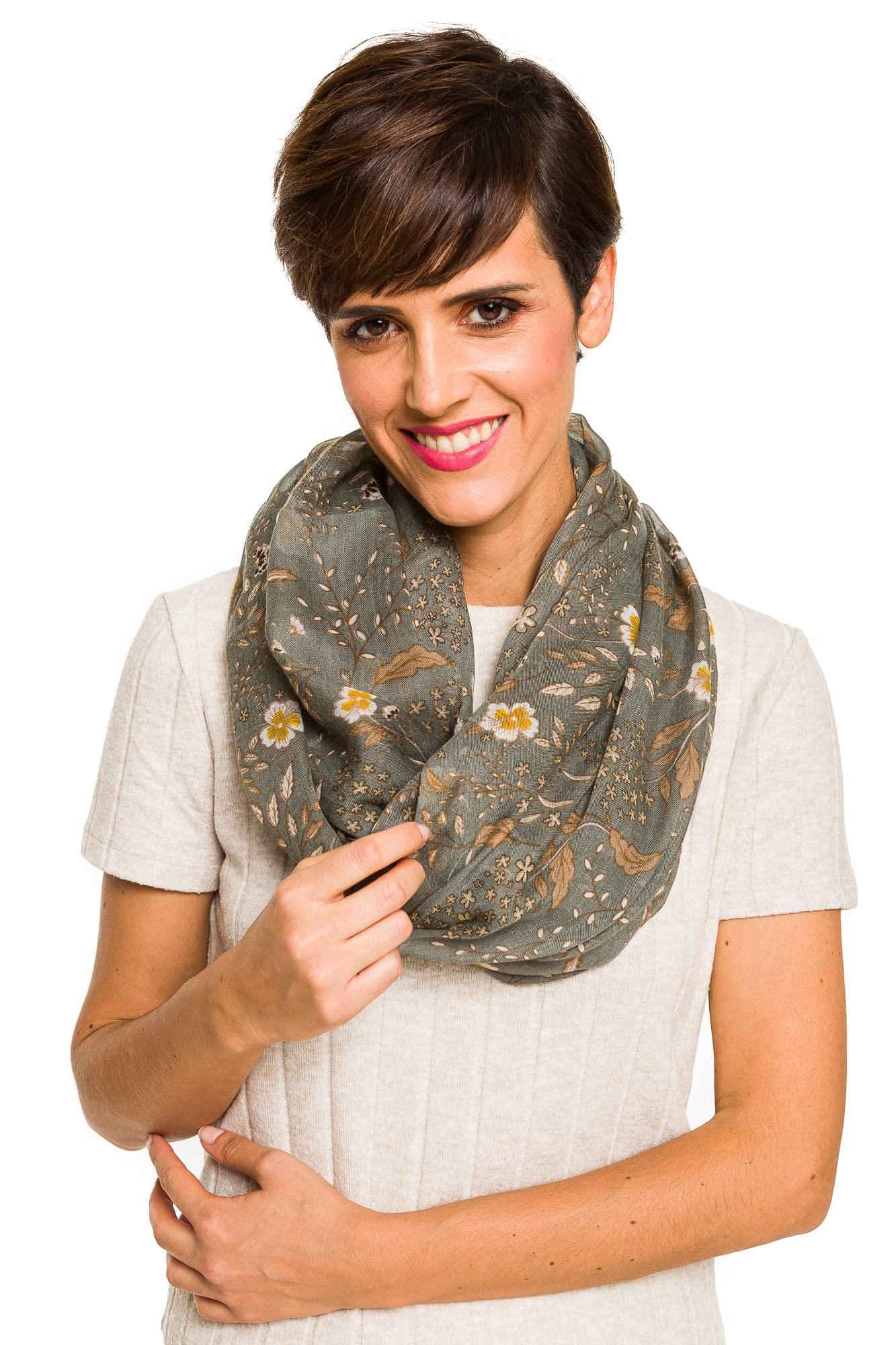 MELIFLUOS Women's Infinity Scarf - Lightweight Fashion Scarf for Fall & Winter | Designed in Spain | Perfect for Office, Travel & Casual Outfits