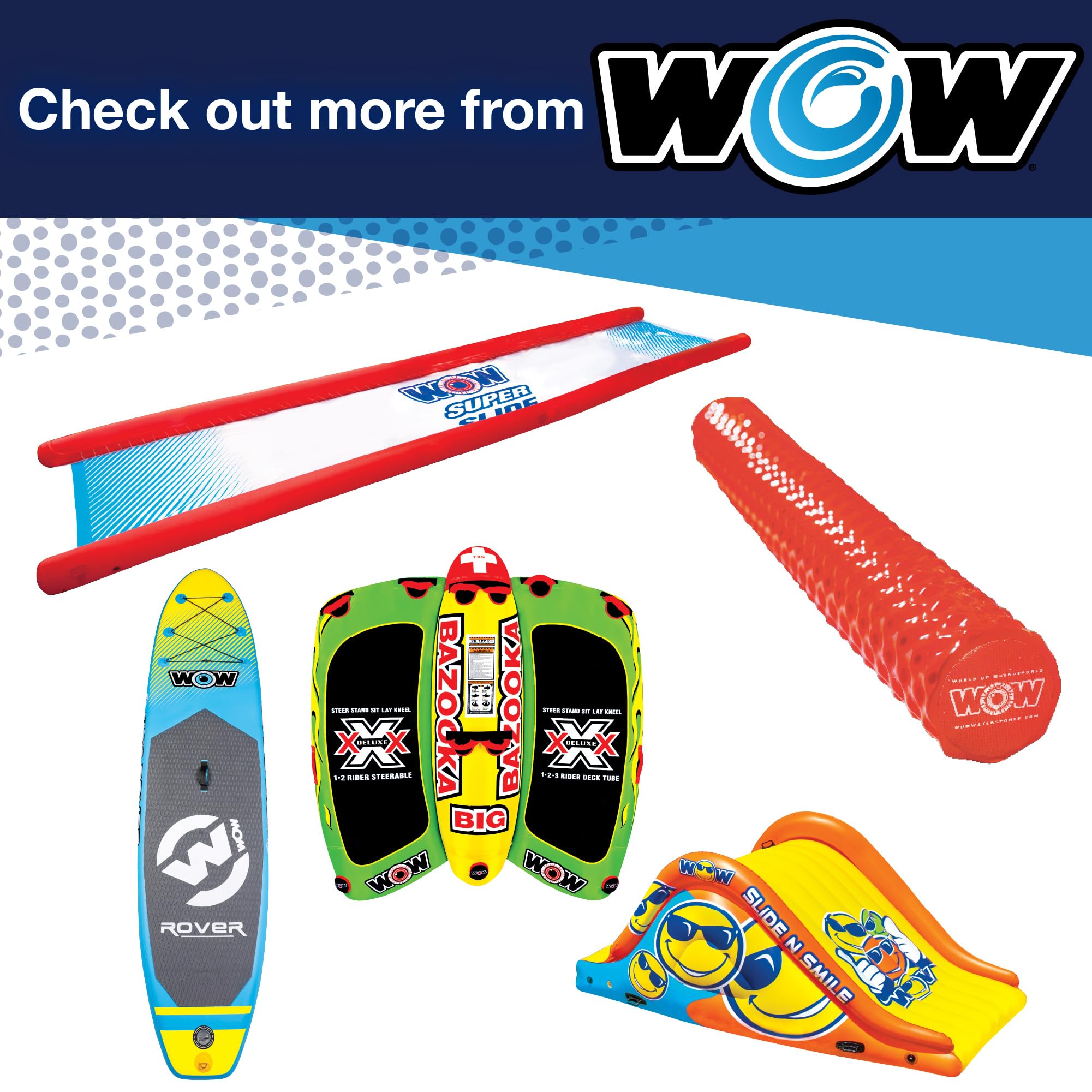 WOW Sports Fun Slide - Inflatable Water Slide for Inground Pools with Sprinklers | Backyard Summer Fun, Kids Outdoor Water Play, Birthday Party Activities