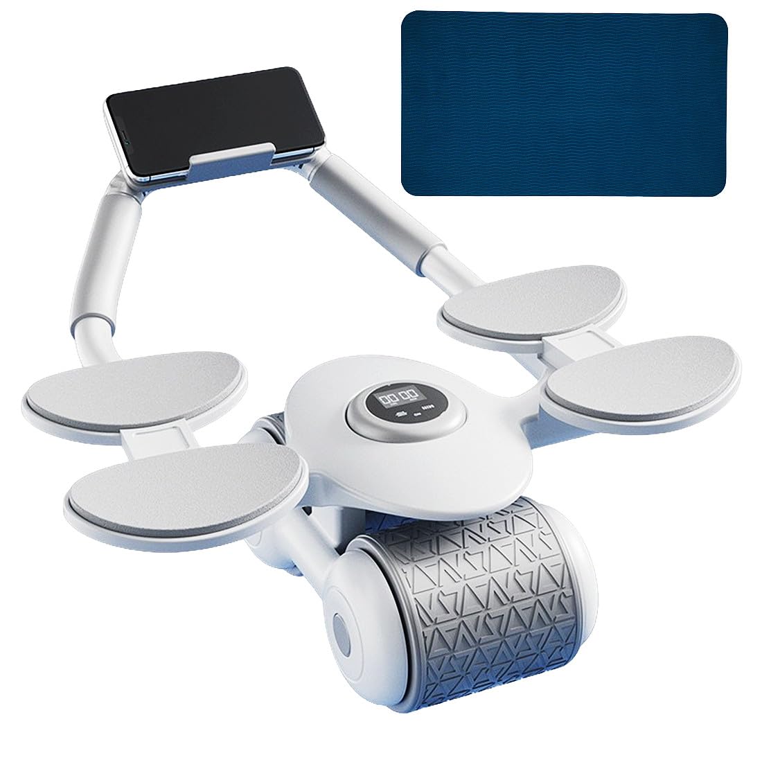 Automatic Ab Roller Wheel with Knee Pad - Core & Abdominal Workout Equipment for Home Gym - Smooth Rebound Exercise Tool for Abs, Core & Elbows - Perfect for Home Fitness & Strength Training