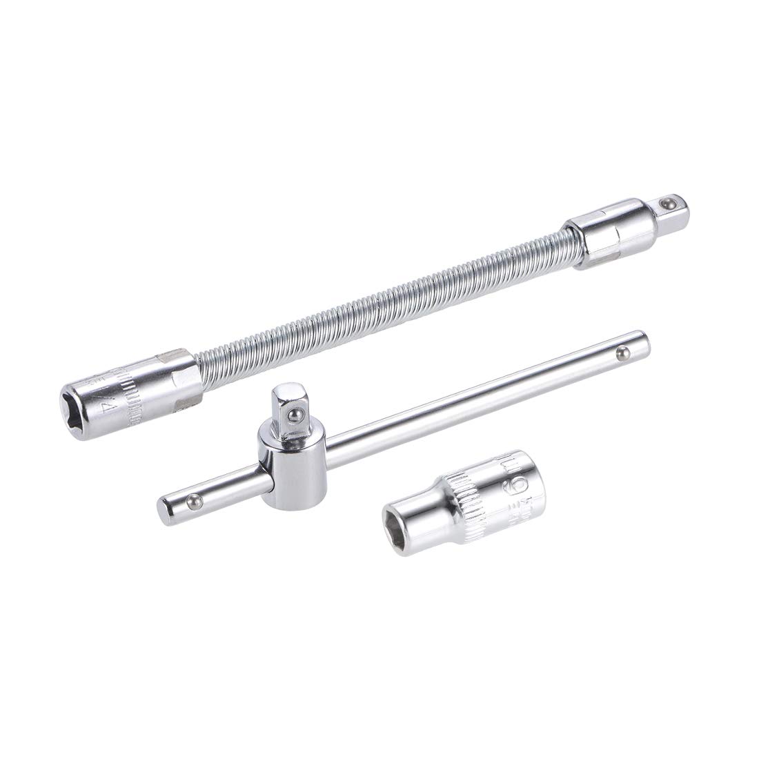 uxcell 3-Piece Socket Accessory Set - 6mm 6-Point Shallow Socket, 4.5