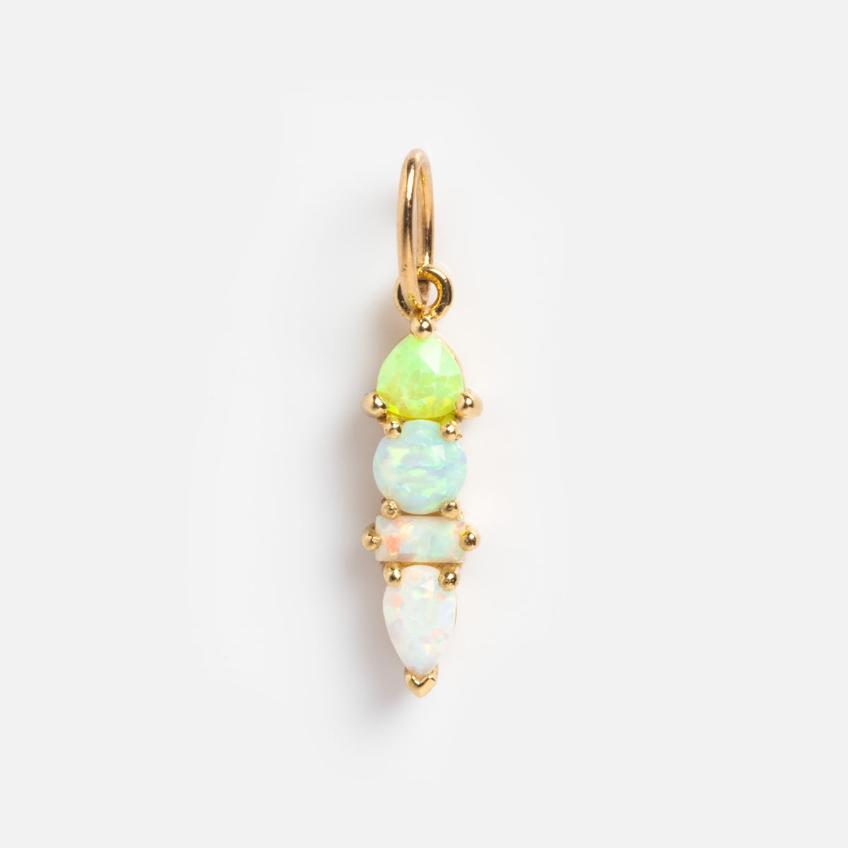 Solid Gold Modern Ombre Birthstone Charm - Personalized Jewelry for Birthdays, Anniversaries & Special Occasions | Perfect Gift for Women & Girls