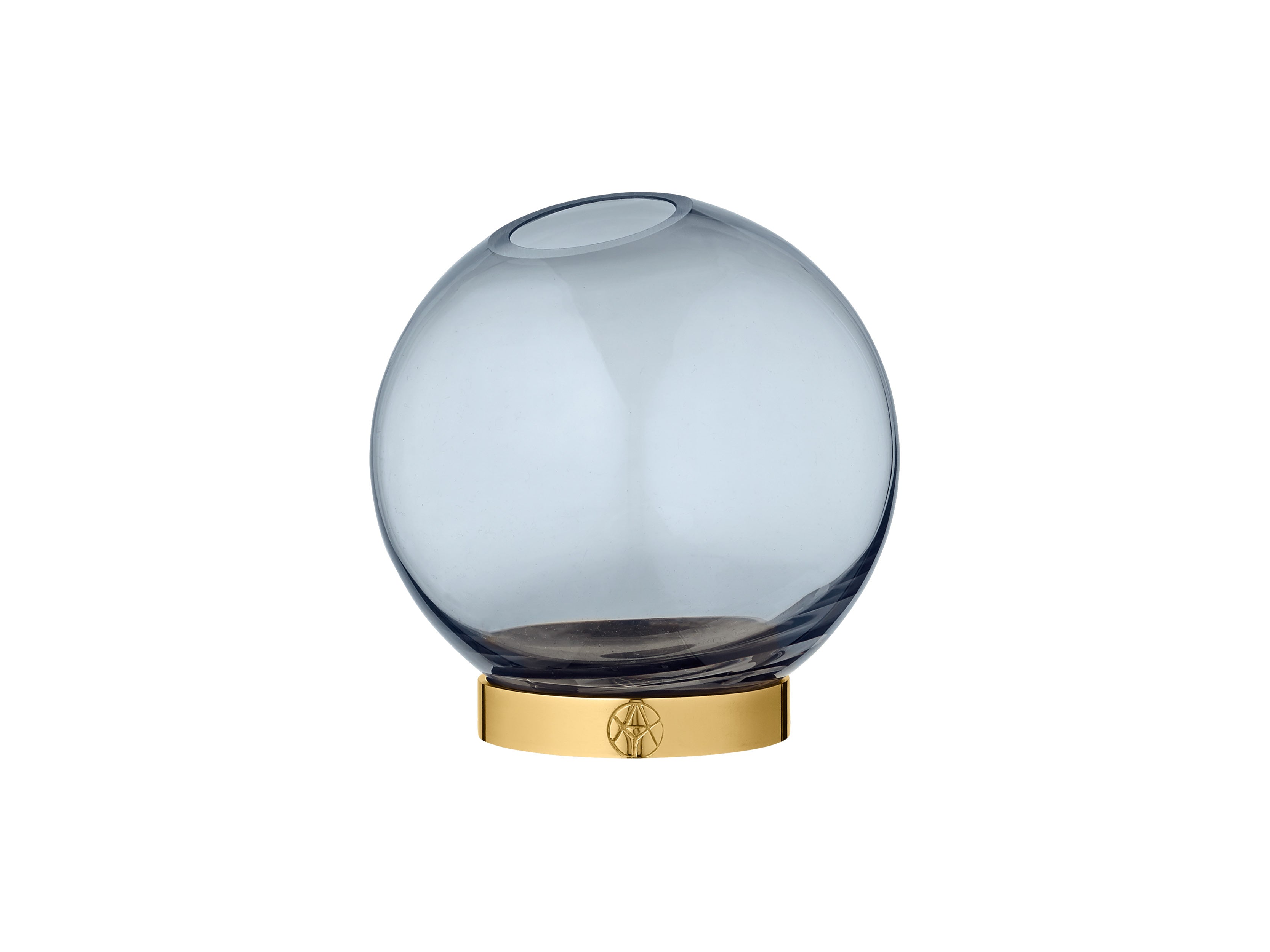 Modern Globe Vase with Wooden Stand - Elegant Home Decor for Living Room, Office & Wedding Centerpieces