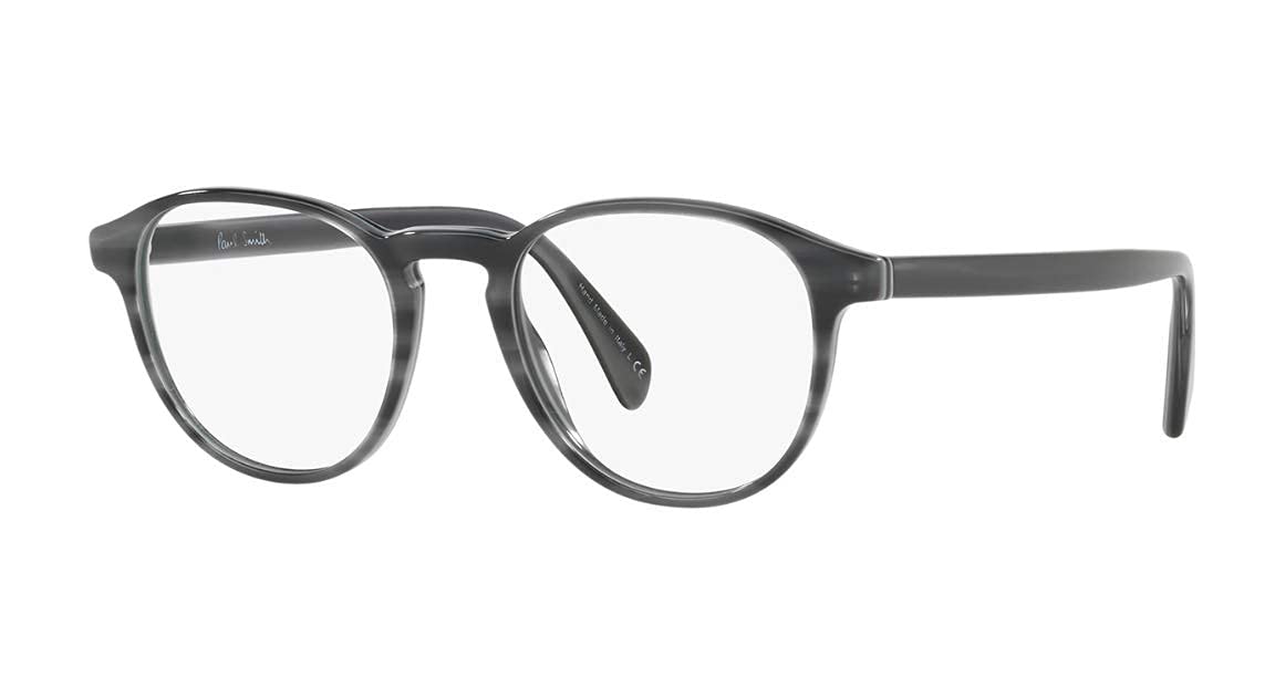 Paul Smith Rx Eyeglasses Frames PM 8263 1540 - 48x19 Mayall Deluxe Grey Stripe | Premium Prescription Glasses for Men & Women | Perfect for Office, Reading & Everyday Wear