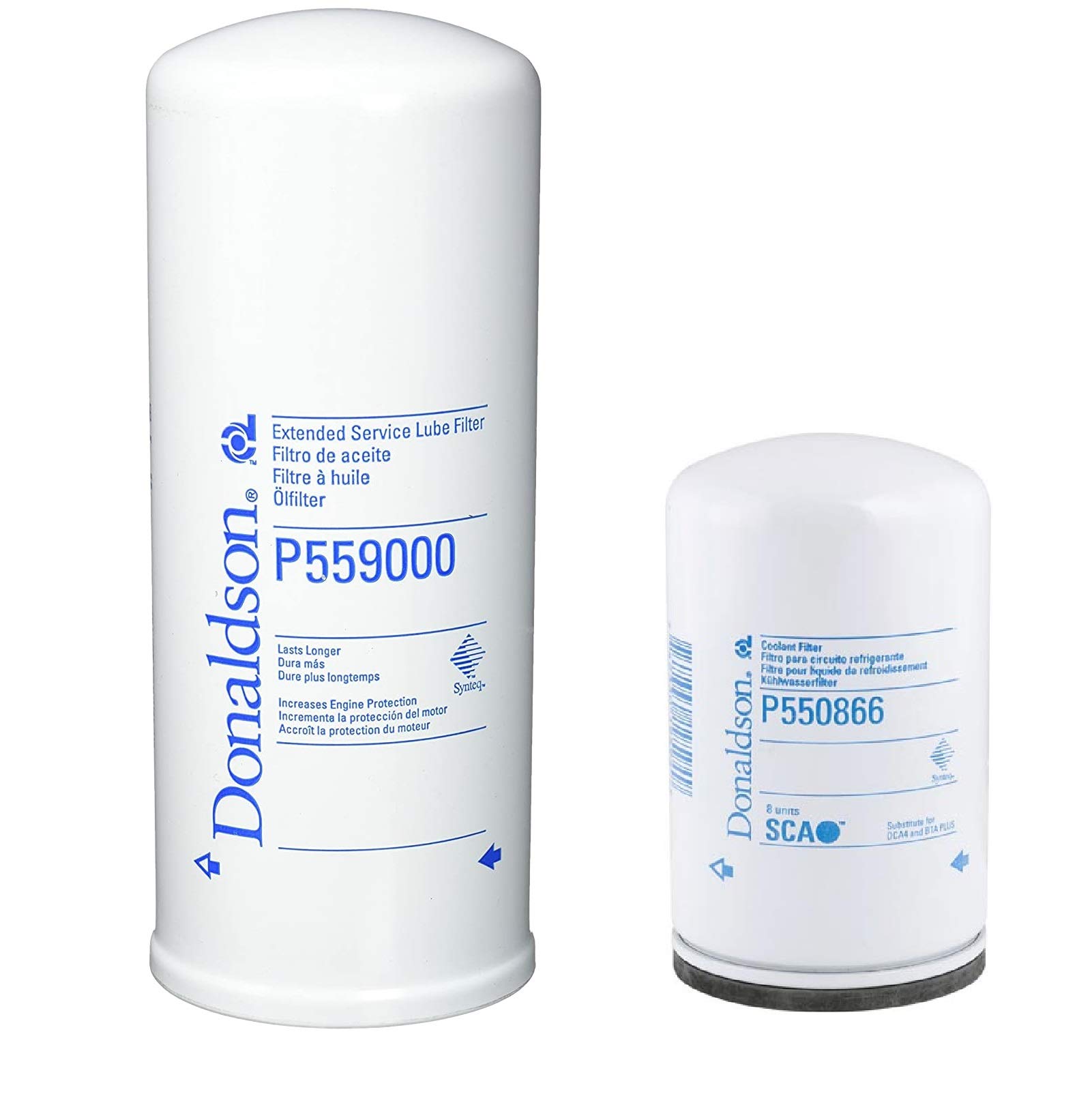 Donaldson P559000 Lube Filter & P550866 Coolant Filter Set - Heavy Duty Engine Protection for Trucks, Tractors & Industrial Equipment