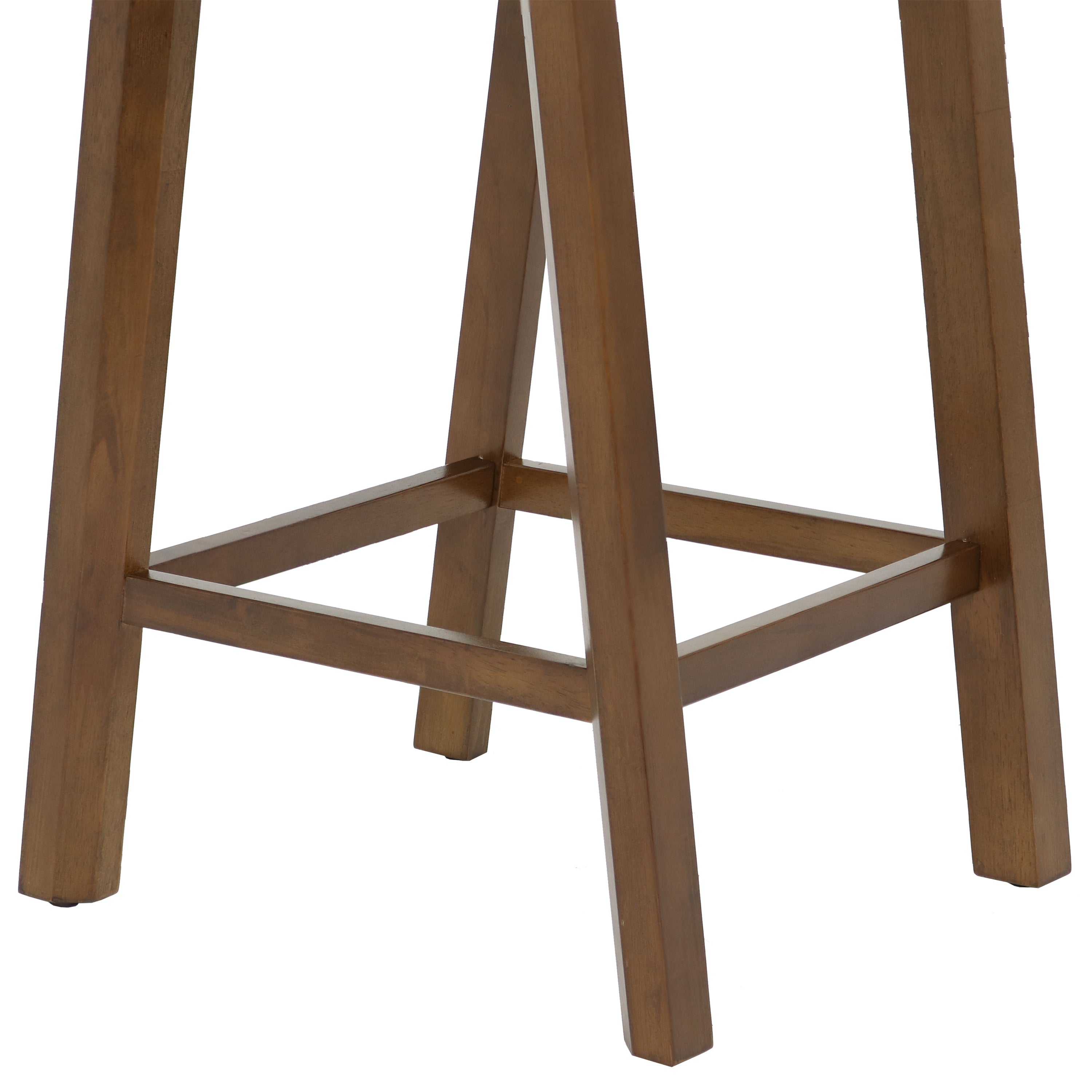 Sunnydaze Set of 2 Modern Counter Height Bar Stools - Dark Walnut Finish - Perfect for Kitchen Islands, Breakfast Bars & Home Decor