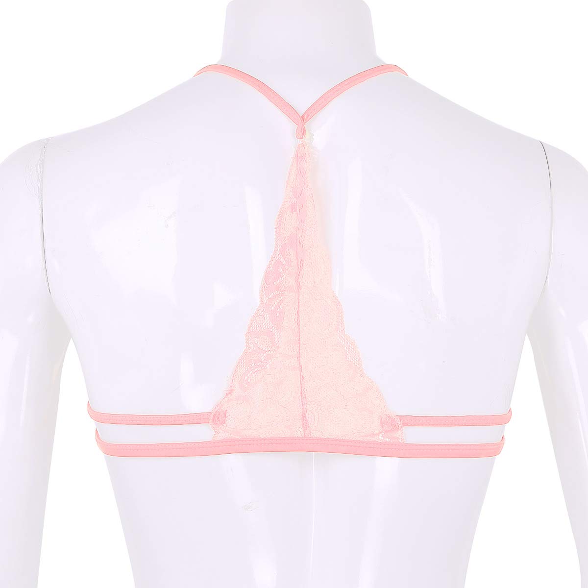 Men's Lace Bralette - Y-Back Crossdressing Training Bra for Adults | Comfortable & Feminine Underwear for Cosplay, Gender Expression & Intimate Wear
