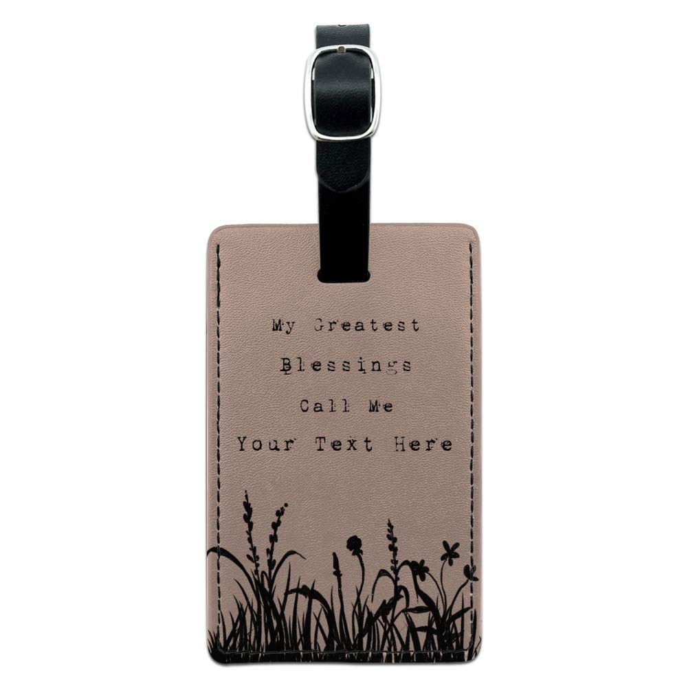 Personalized Leather Luggage Tag - Custom 1 Line Engraved ID Card Holder for Travel Bags & Suitcases | Perfect for Business Trips, Vacations & Gift Giving