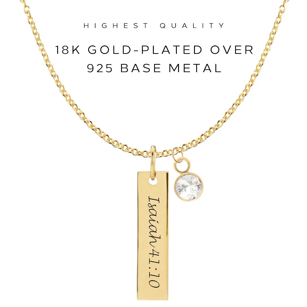 Personalized Engraved Vertical Bar Necklace - Custom Name Pendant Jewelry for Women - Perfect Gift for Anniversary, Birthday & Valentine's Day - Elegant Everyday Wear & Special Occasions