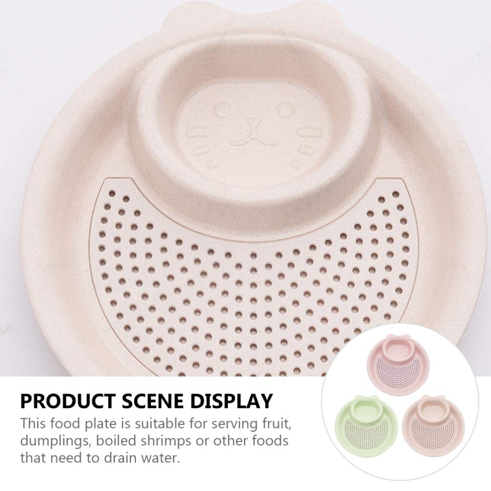 Cabilock 3-Piece Tasting Dish Set - Drain Dumpling Plates, PP Household Soy Sauce Dishes for Sushi, Dumplings & Dipping Sauces | Durable Kitchen Serving Trays