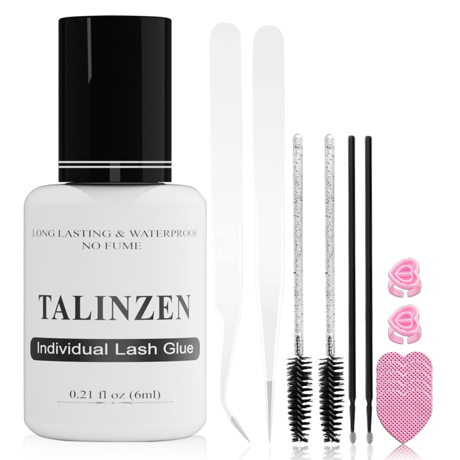 Professional Eyelash Extension Glue - Strong Hold Cluster Lash Adhesive, Waterproof & Long Lasting 2-3 Weeks, Fast Drying in 2-3 Seconds, Sensitive Eyes Safe, Black Lash Glue 6ml for Salon Professionals & DIY Home Use - Perfect for Parties, Weddings & Special Occasions