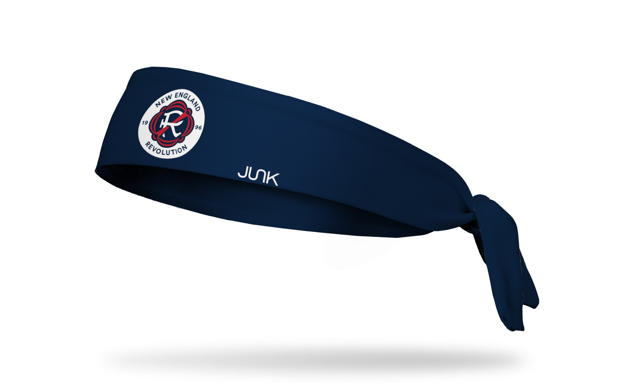 New England Revolution Logo Navy Blue Flex Tie Headband - Adjustable Sports Headband for Soccer, Running, Workouts & Outdoor Activities - Unisex Sweatband for Men & Women