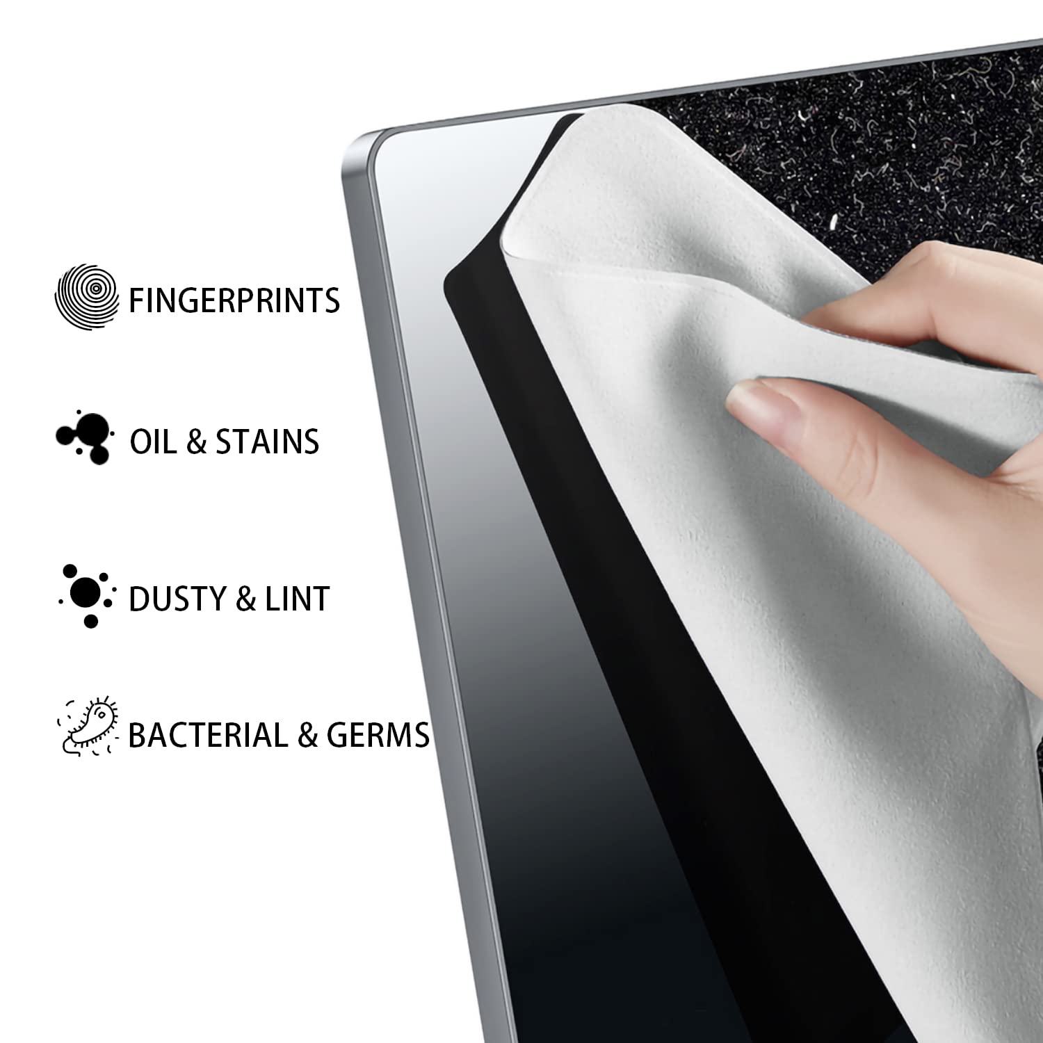 Premium Microfiber Cleaning Cloth for MacBook Pro 16 inch - Ultra Soft Screen Protector & Keyboard Cover | Ideal for Laptop, Glasses, and Camera Lens Cleaning | Not Compatible with MacBook Air 15.3 inch