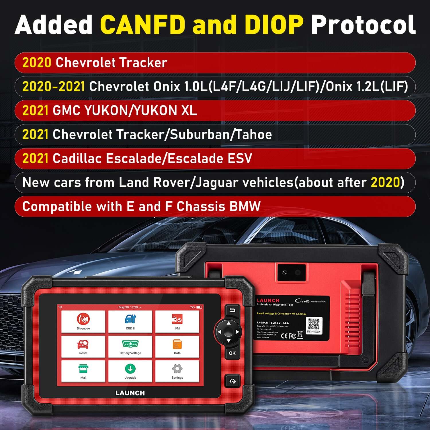 LAUNCH CRP919E CAN FD OBD2 Scanner - Bidirectional Control, ECU Coding & Full System Diagnostics | Professional Automotive Tool for Mechanics & DIY Car Repair