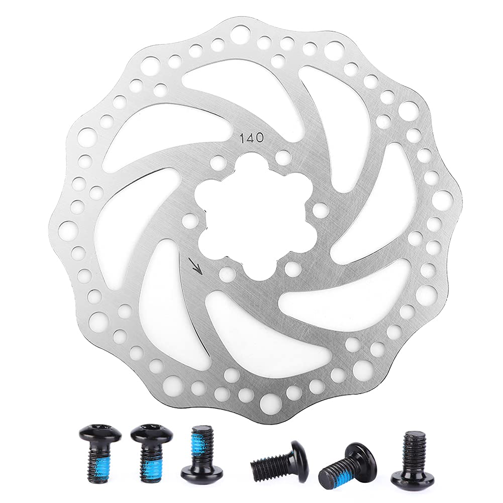 Stainless Steel Bike Disc Brake Rotor - 6 Bolt Anti-Corrosion Bicycle Brake Disc for Road & Mountain Bikes (120mm, 140mm, 180mm, 203mm) | Perfect for Trail Riding, Commuting & Performance Cycling