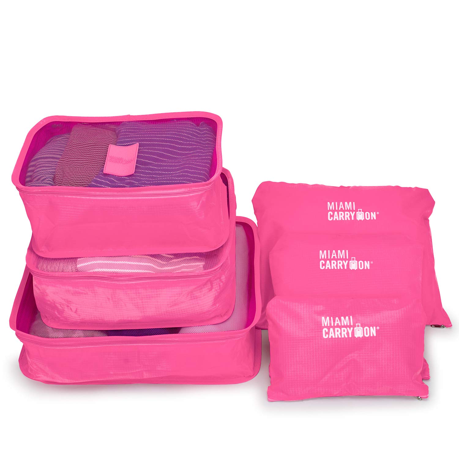 12-Piece Packing Cubes Set for Travel - Pink Luggage Organizer for Suitcases | Perfect for Business Trips, Vacations & Weekend Getaways