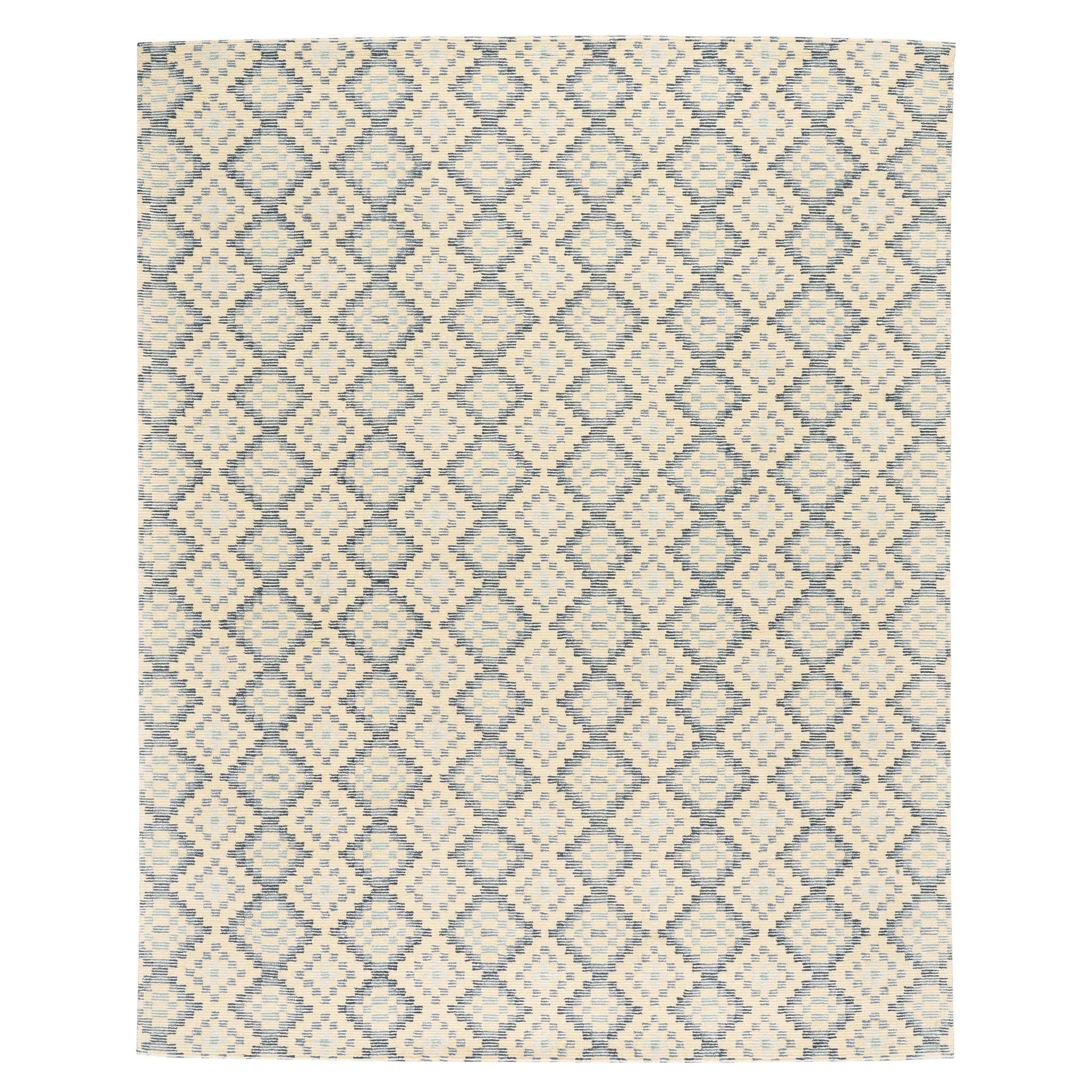 Premium Hand Tufted Wool Rug - Diamond Cove Design in Ocean Blue | Soft & Durable Area Rug for Living Room, Bedroom, or Office Decor