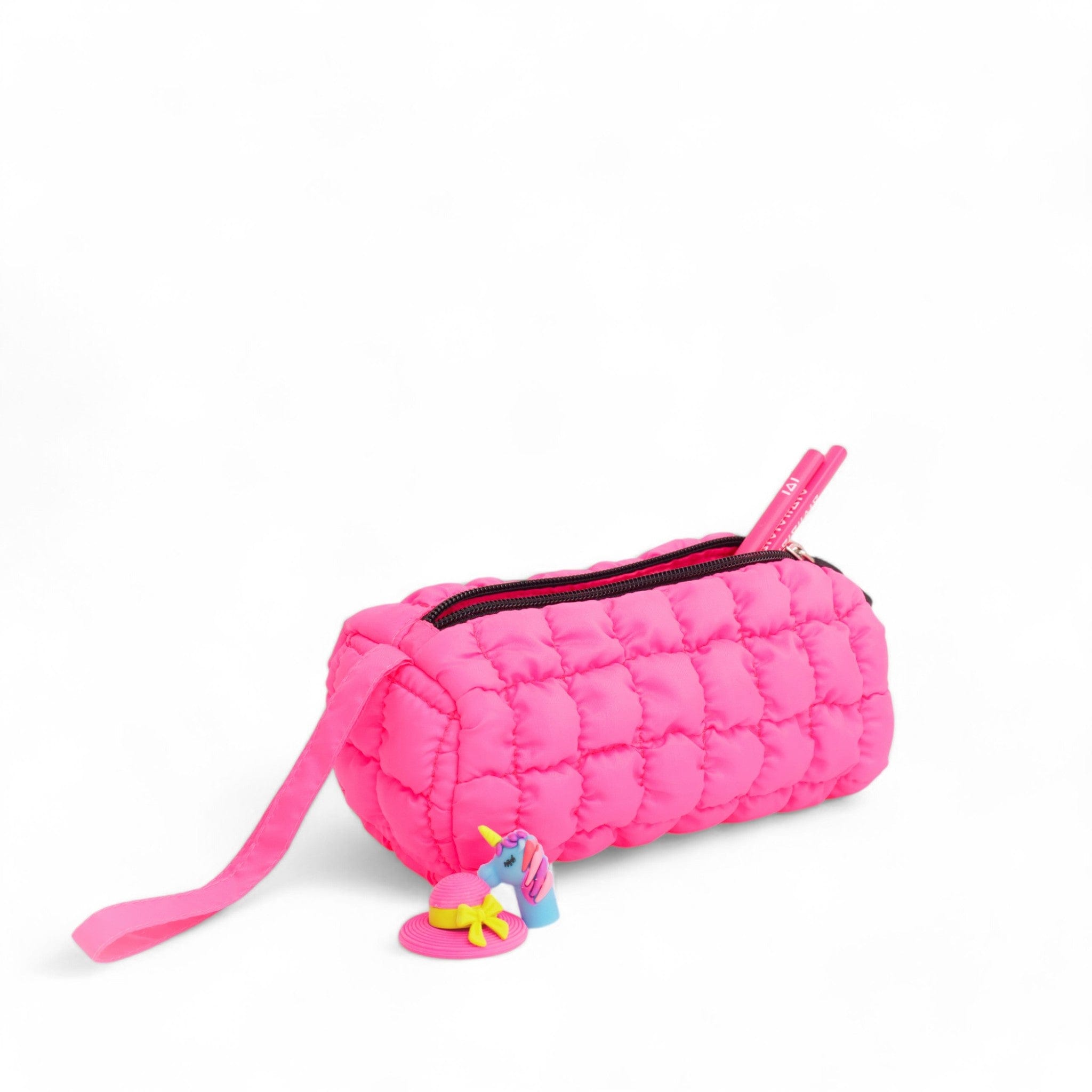 Cute Pink Boba Bubble Tea Pencil Pouch - Kawaii Stationery Organizer for School, Office & Travel - Perfect for Pens, Markers & Art Supplies