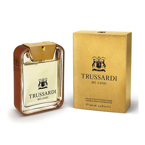 Trussardi My Land 100ml Eau de Toilette for Men - Fresh Woody Fragrance for Day & Night Wear, Office & Date Nights