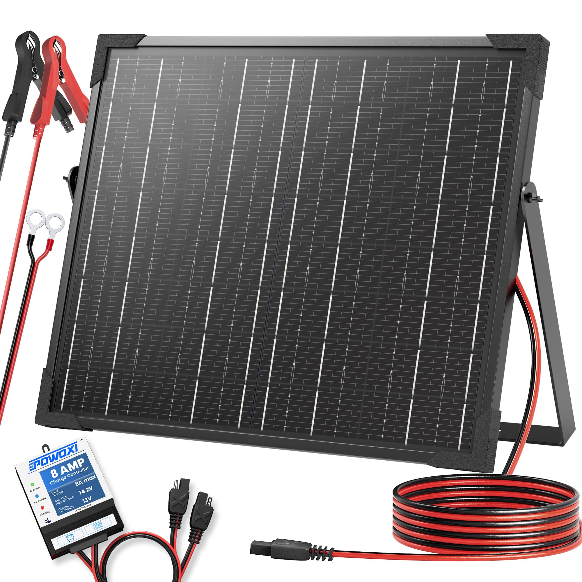 12V 20W Solar Panel Battery Charger - Portable Solar Power Kit for RV, Boat, Camping & Outdoor Adventures