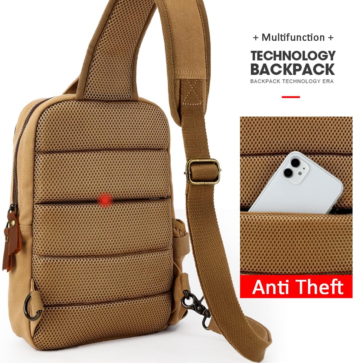 XINCADA Sling Bag for Men & Women - Crossbody Shoulder Bag, Small Travel Backpack, Chest Pack & Messenger Bag - Perfect for Hiking, Commuting & Daily Use