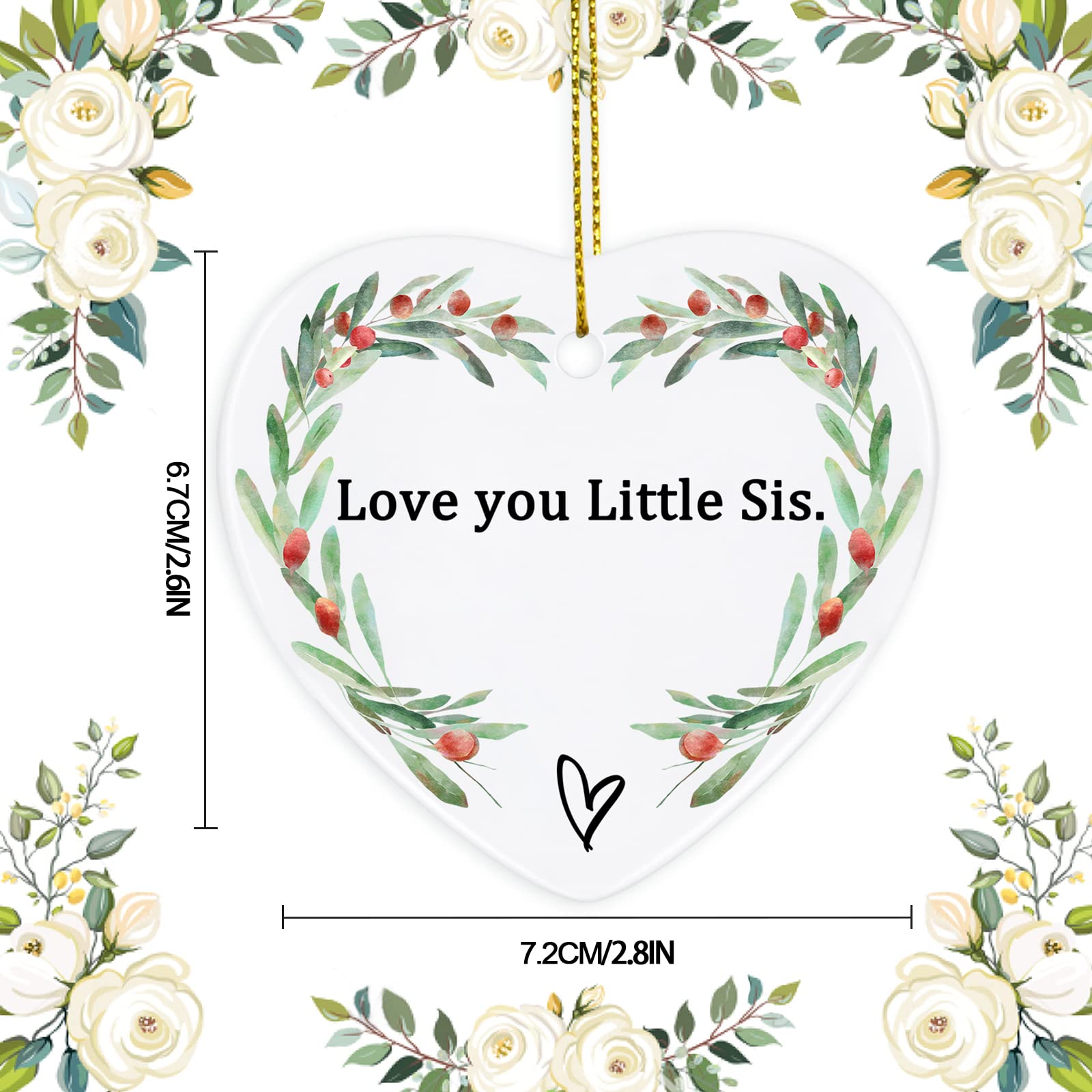 Thoughtful Sister Gifts - Jocidea Keepsake Ornament for Birthday, Christmas & Special Occasions | Unique Sister-in-Law Present, Women's Gift Idea for Home Decor & Sentimental Moments