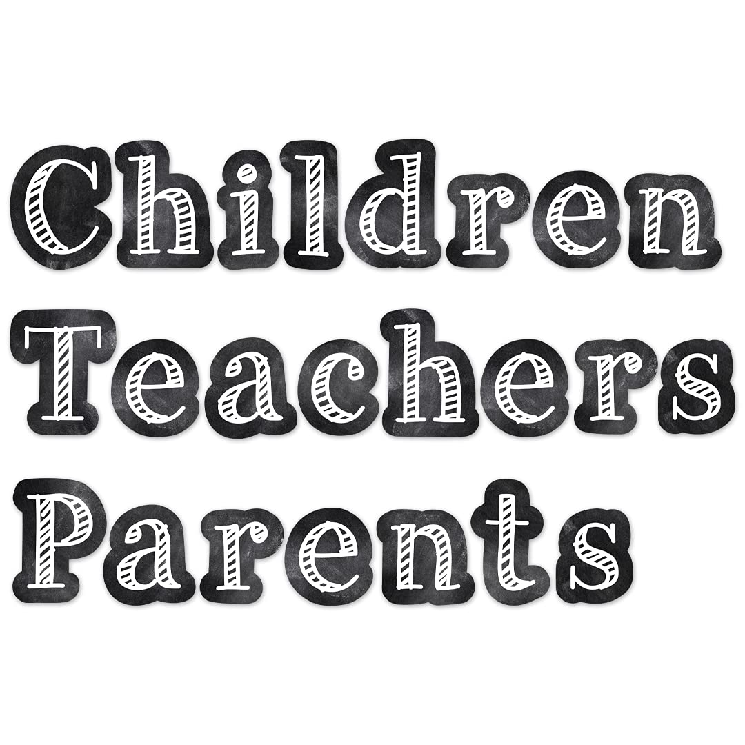 CTP Chalkboard Punch-Out Letters for Classroom & Homeschooling – Essential Back to School Supplies by Creative Teaching Press – Perfect for Bulletin Boards, DIY Projects & Learning Activities
