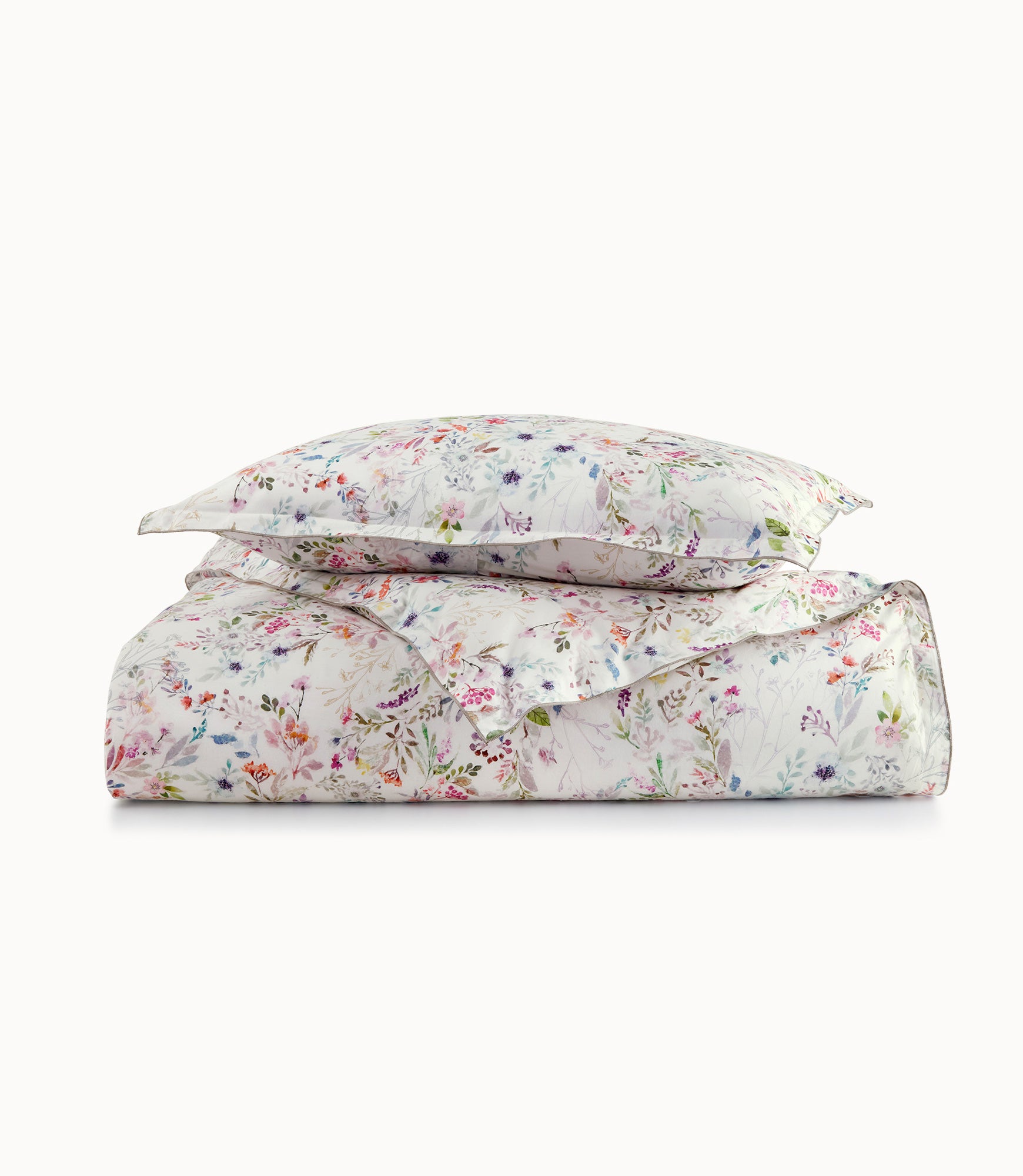 Chloe Floral Percale Duvet Cover Set - 100% Cotton Luxury Bedding, Queen Size - Perfect for Master Bedroom, Guest Room & Hotel Decor