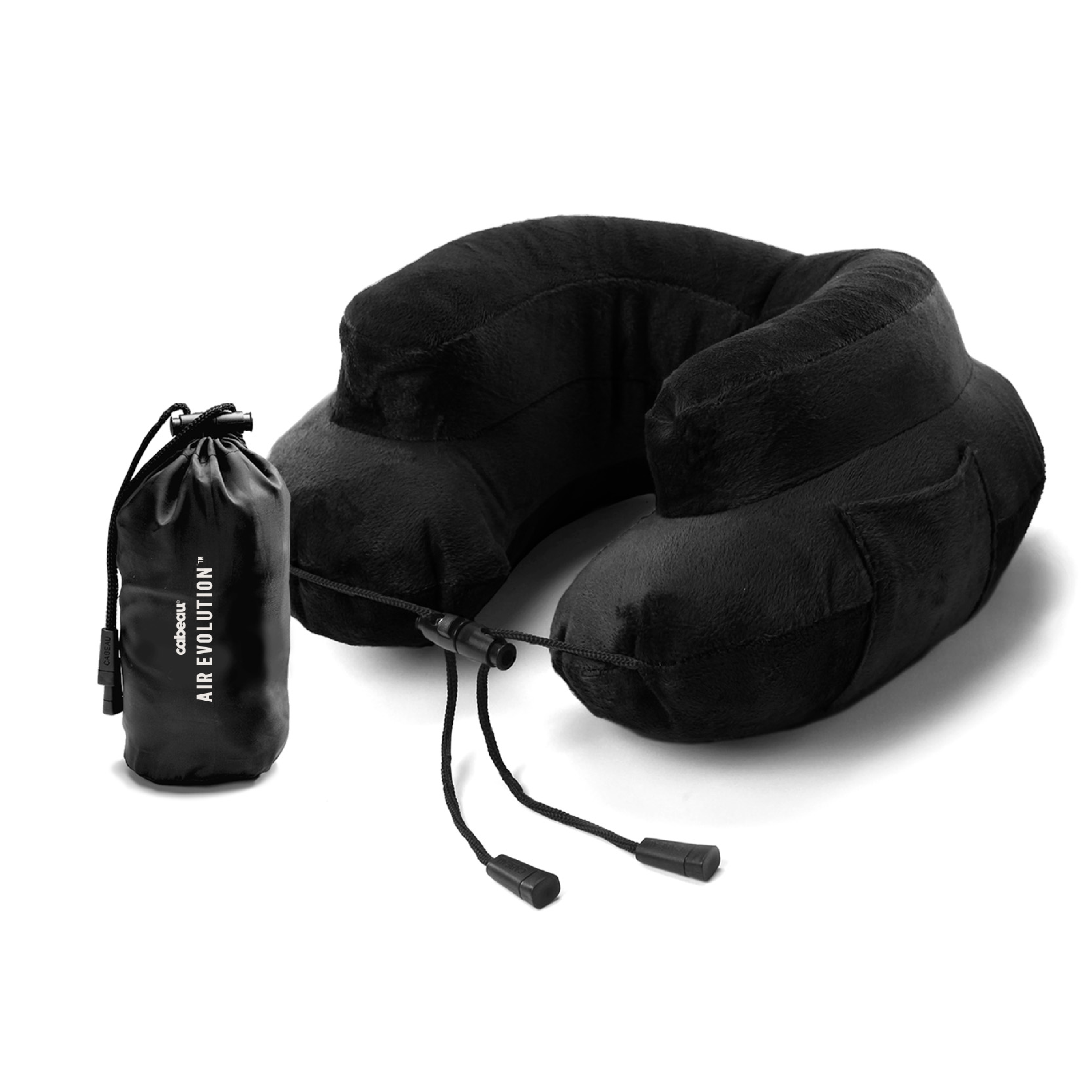 Cabeau Air Evolution Inflatable Travel Neck Pillow - Adjustable Support for Airplane, Car & Office - Compact & Comfortable One Size Fits All