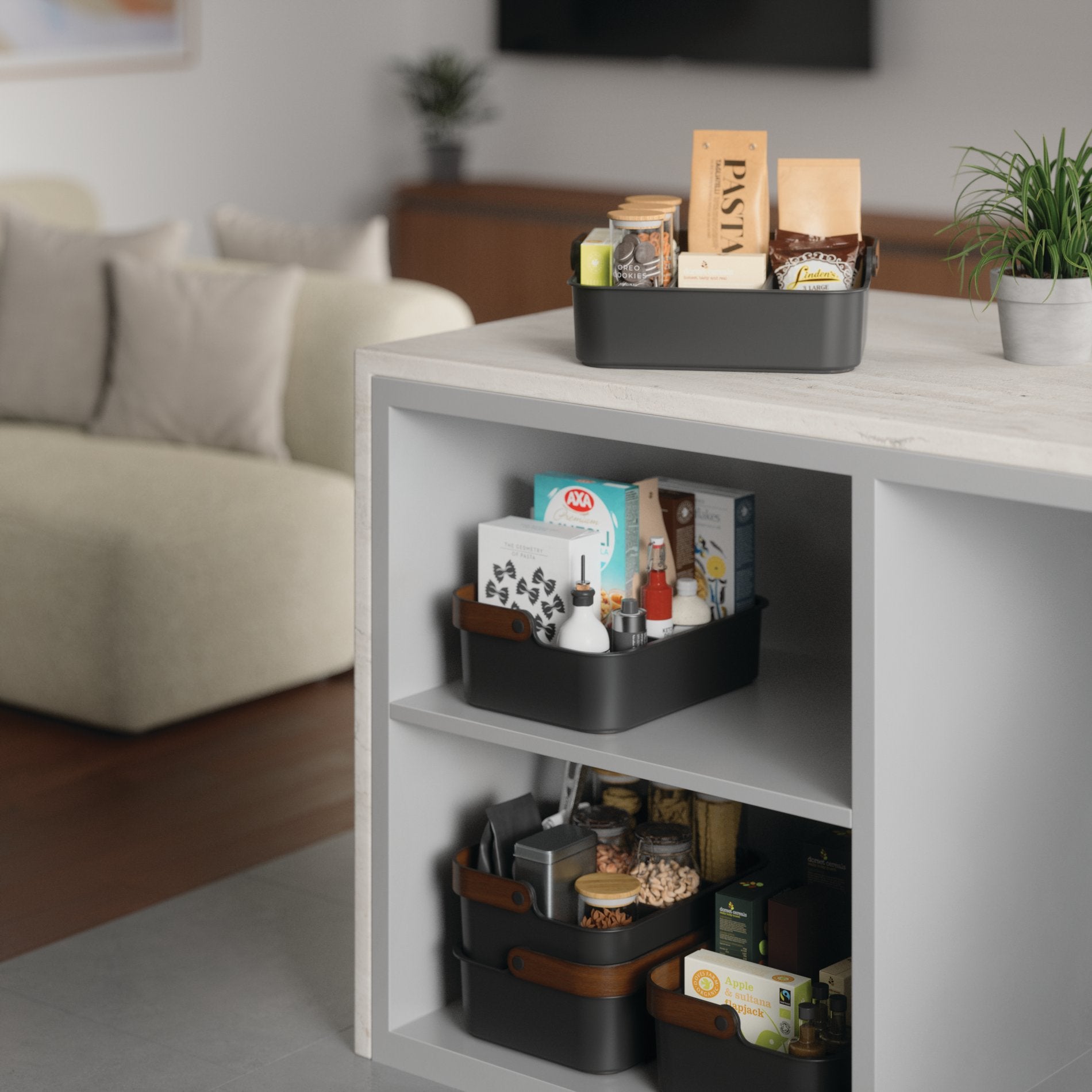 Bellwood Storage Bin - Durable Plastic Storage Container with Lid for Organizing Home, Office, or Kids' Toys | Perfect for Closet, Garage, and Playroom Organization