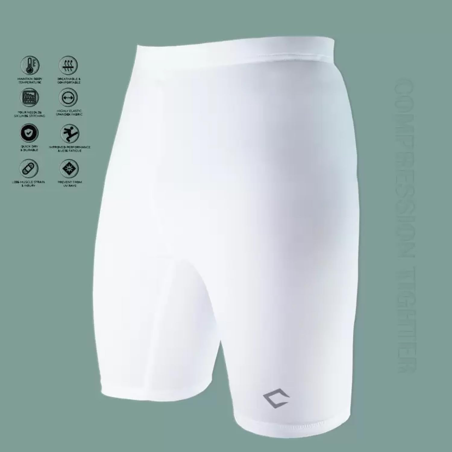 Captain Lead to Win Compression Shorts - Breathable & Moisture-Wicking Men's & Women's Workout Shorts for Cycling, Gym, Running, Boxing & Beach | Perfect for Sports, Fitness & Outdoor Activities