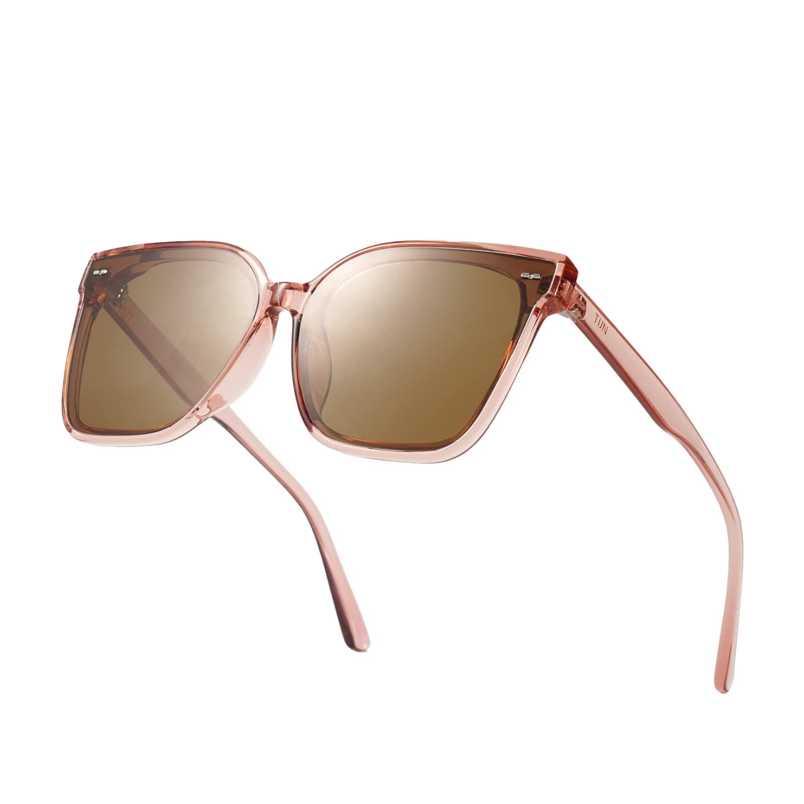 TIJN Polarized Sunglasses for Women & Men - UV Protection Oversized Square Shades with Large Frame - Perfect for Driving, Beach, and Outdoor Activities