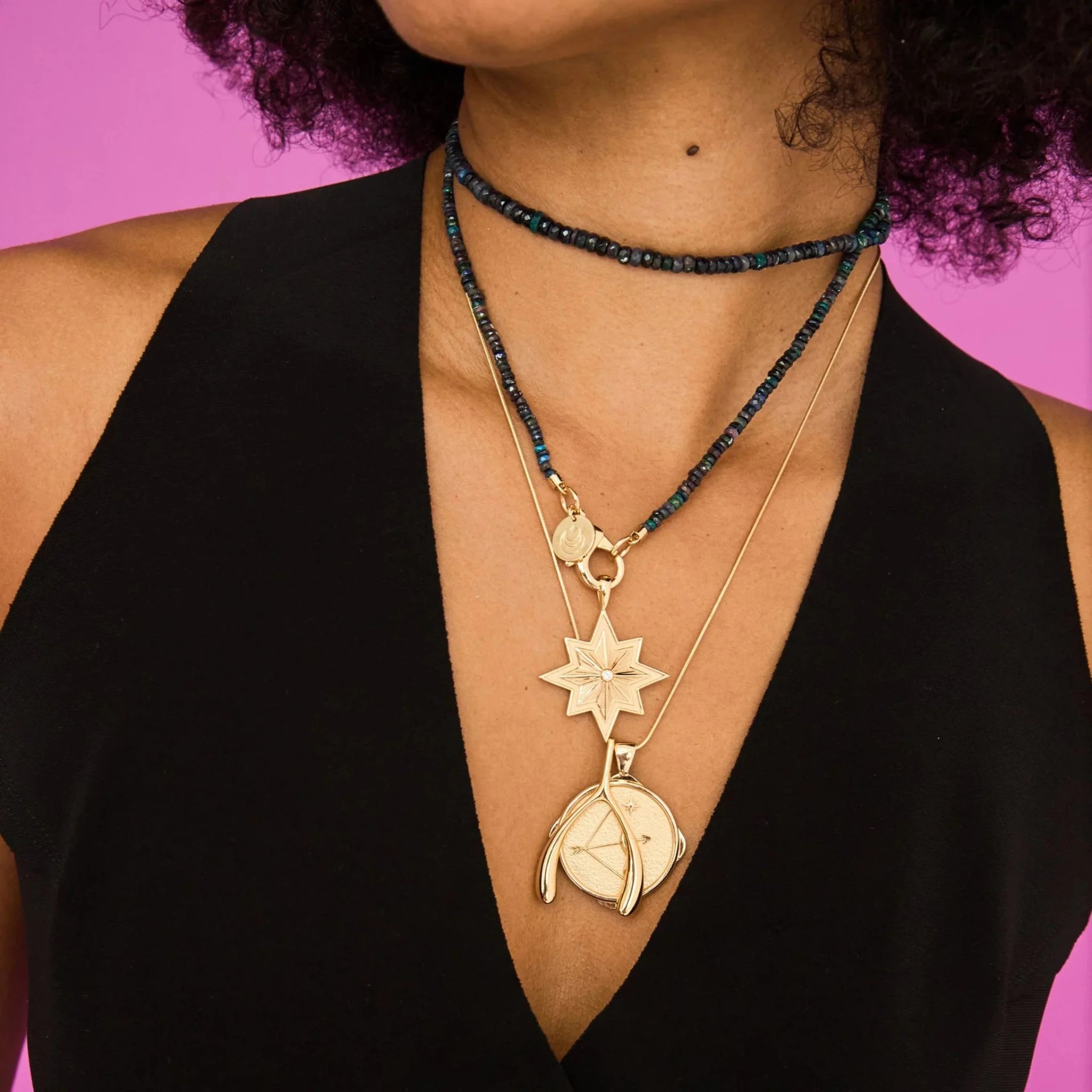 Jane Win LUCKY Wish On A Star Pendant Necklace - Sterling Silver Dainty Star Charm Jewelry for Women - Perfect for Birthday Gifts, Anniversary & Everyday Wear