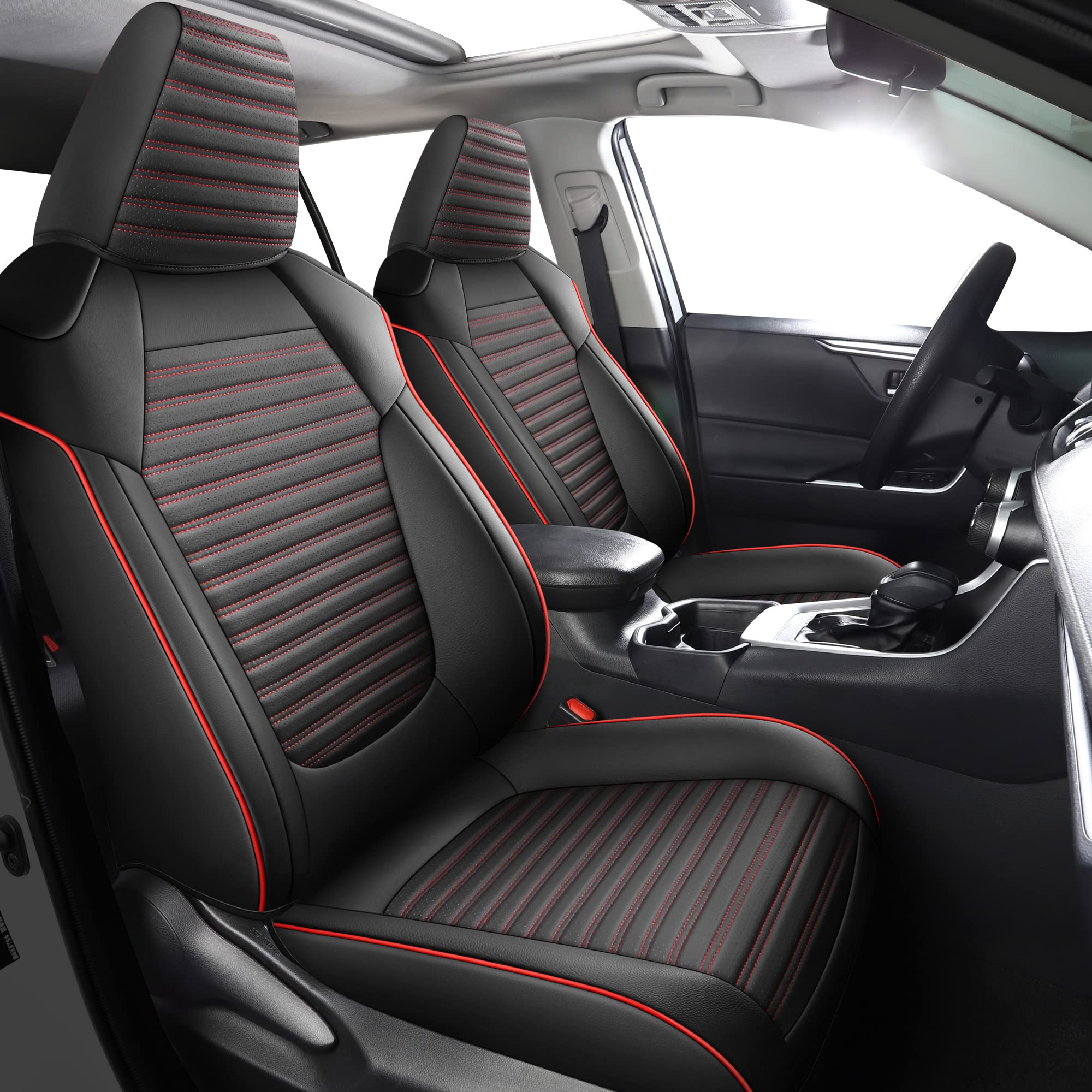 LINGVIDO Custom Fit Toyota RAV4 Seat Covers Full Set (2019-2025) - Premium Car Seat Protectors for LE, XLE, XLE Premium & Limited Models | Perfect for Road Trips, Daily Commutes & Family Adventures