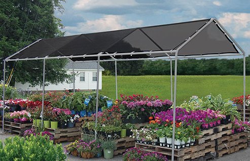 Heavy Duty 8'X12' Black Mesh Tarp - Sun Shade Awning, Fence Screen & Patio Canopy Cover | UV Protection for Outdoor, Garden, Pool & Camping Use