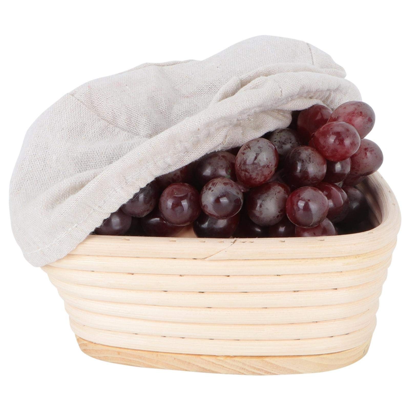 Heart-Shaped Rattan Dough Baskets - Natural Woven Storage Baskets for Bakery, Kitchen & Home Organization - Perfect for Bread Rising, Pastry Display & Farmhouse Decor