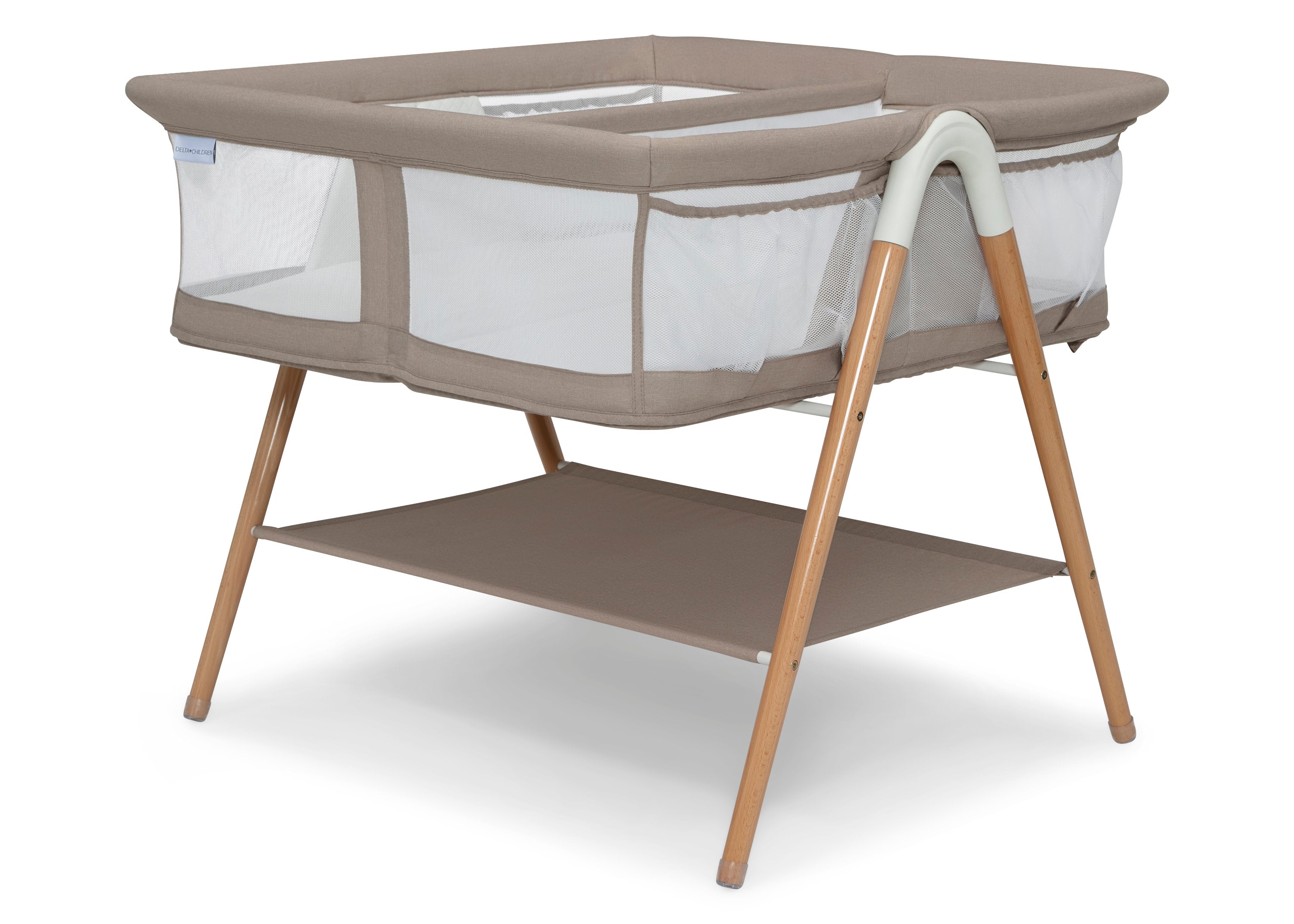 Bondi Beechwood Twin Bassinet - Premium Wooden Baby Crib for Newborns & Infants - Perfect for Nursery, Bedroom & Travel - Safe & Stylish Sleeping Solution