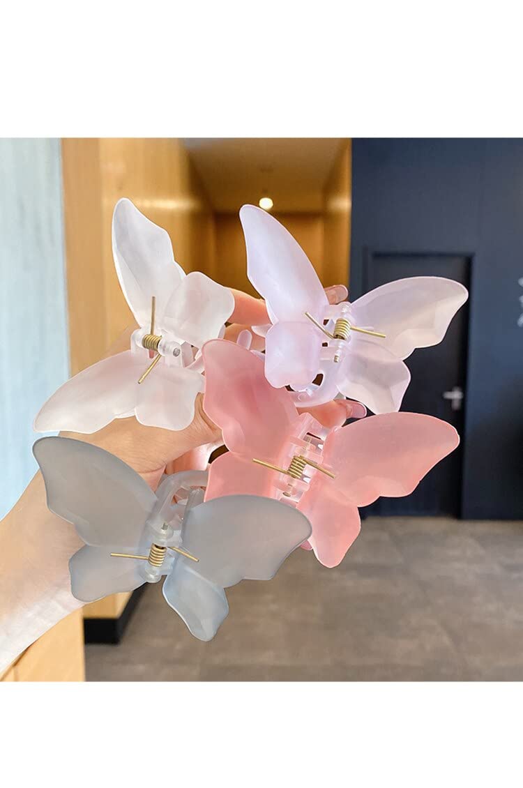 EPARTY 5-Pack 2.63 Inch Mini Butterfly Hair Clips - Cute Crab Barrettes Hair Claws for Women & Girls, Sweet Simple Hair Accessories for School, Party, Wedding and Everyday Use