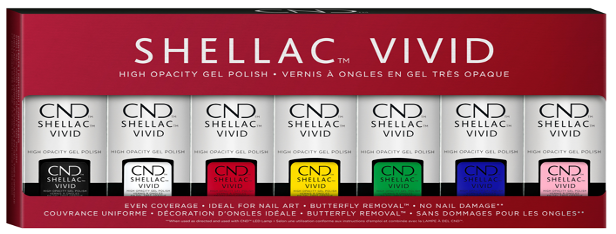 CND Shellac Nail Polish Set - Vivid Prepack Collection (7-Piece Kit) for Professional Salon & At-Home Manicures