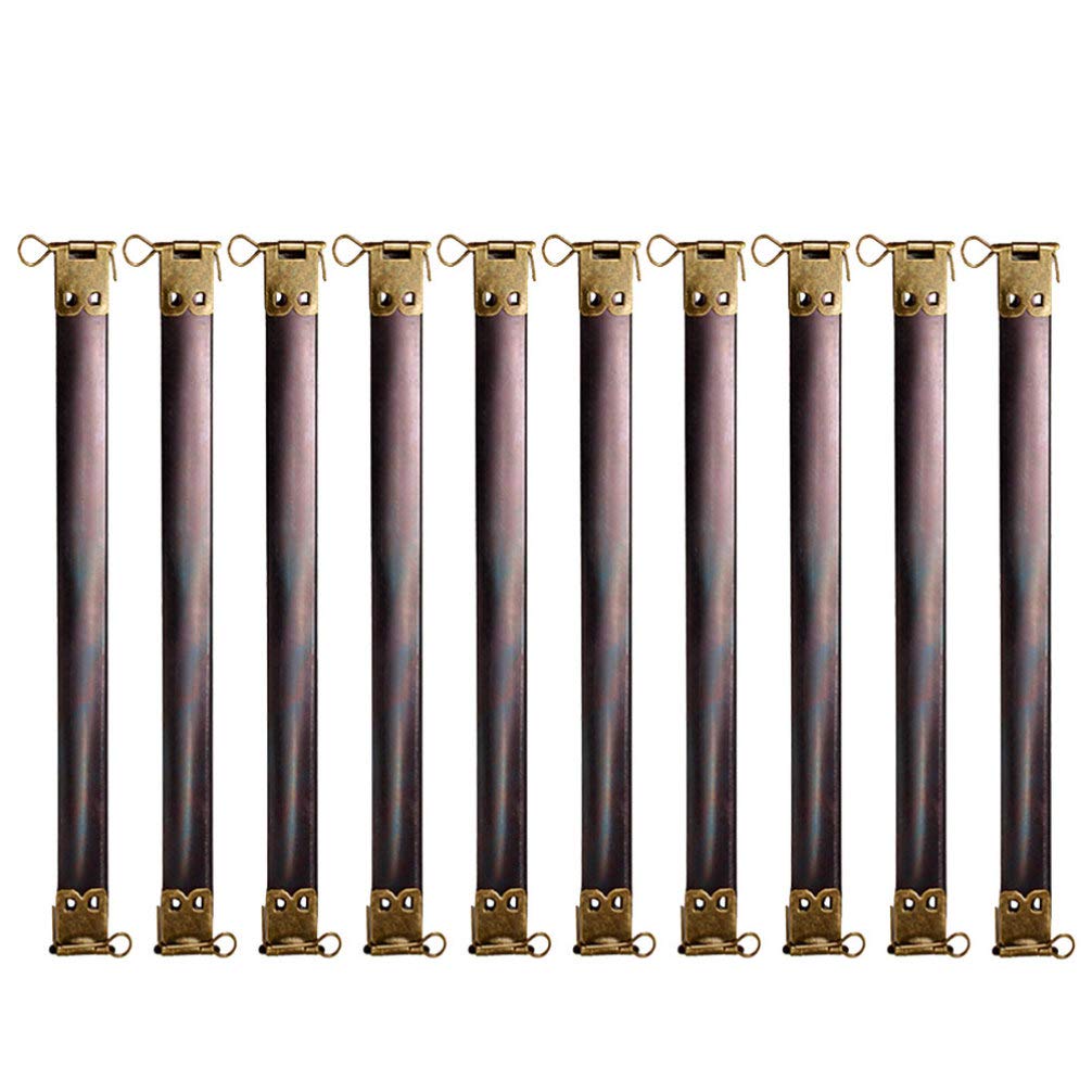 10pcs Vintage Bronze Metal Purse Clasps - 12cm Internal Flex Frames for DIY Clutch Bags, Wallets & Sewing Crafts | Perfect for Retro Purse Making & Handbag Repair Supplies