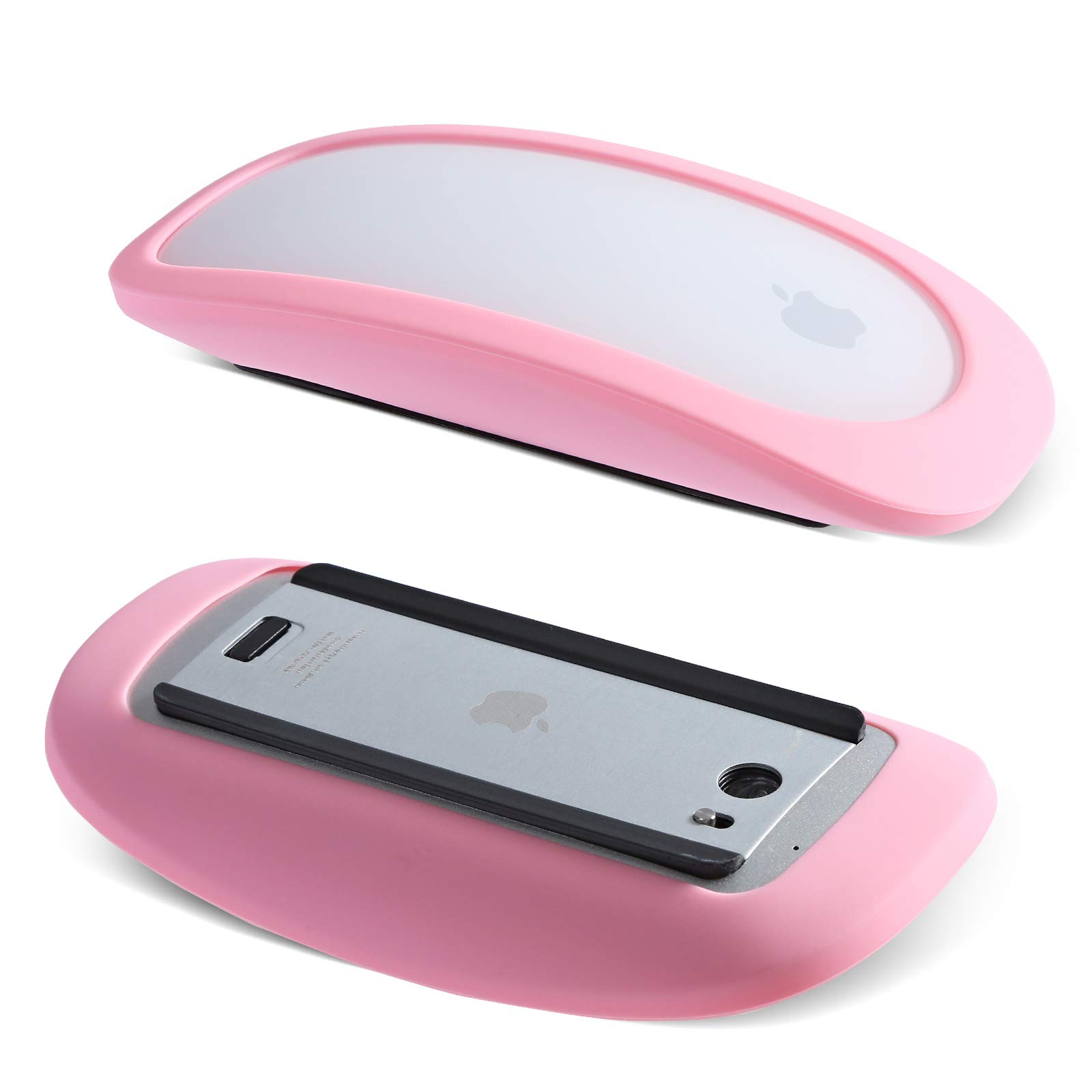 Premium Silicone Protective Case Cover for Apple Magic Mouse 1 & 2 - Lightweight Anti-Slip Design (Pink) | Perfect for Office, Home & Travel Use