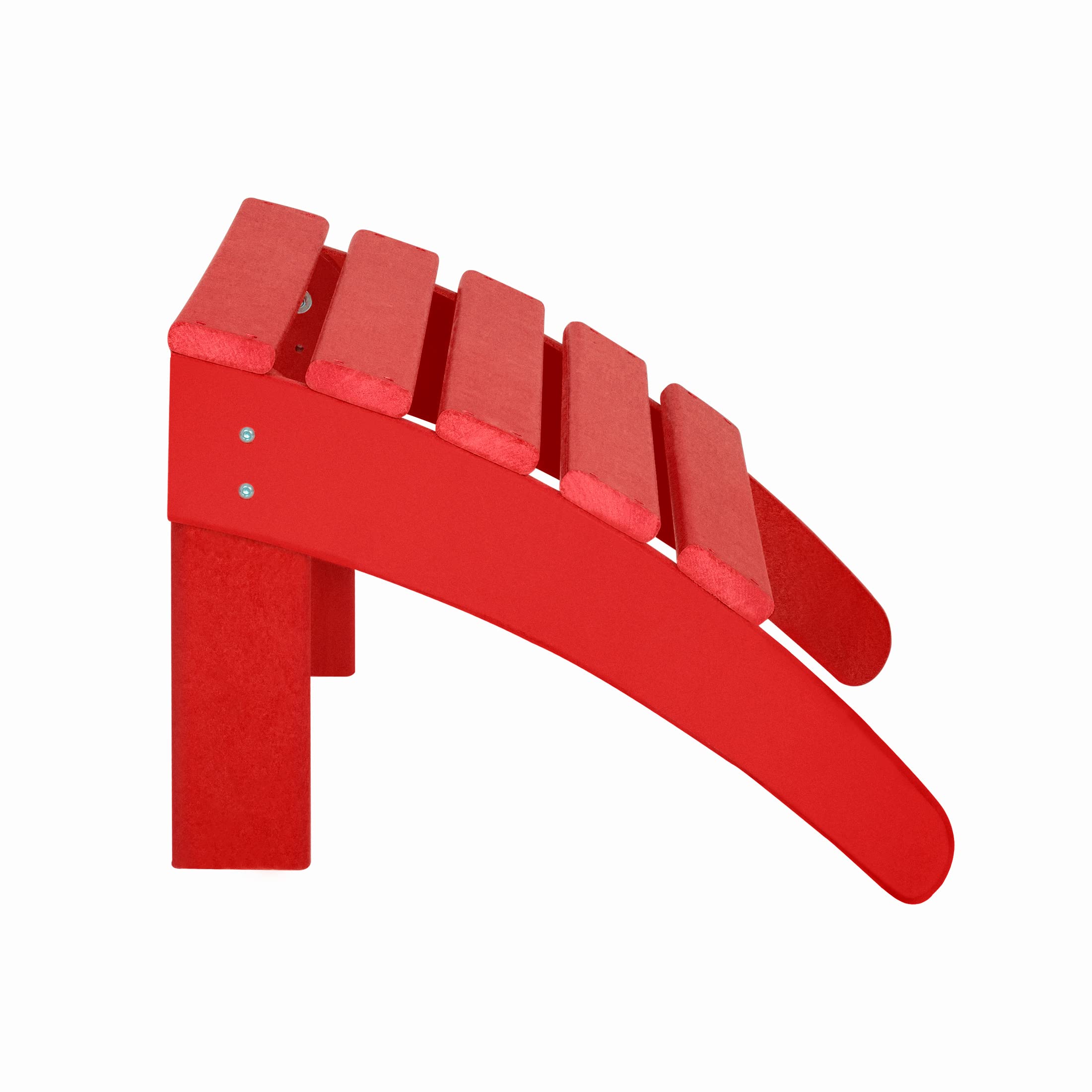 WO Home Furniture Adirondack Ottoman - 13.5 Inch Folding Footstool for Outdoor Chairs, Patio & Garden Use - Durable Red Footrest for Relaxing on Deck, Porch or Backyard