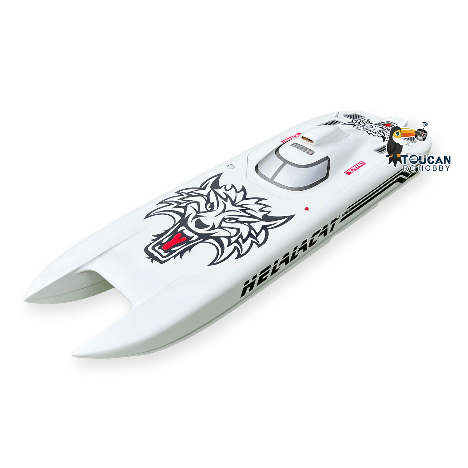 G30E 30CC Gas-Powered RC Racing Boat Kit - Pre-Painted Fiberglass Hull for Advanced Hobbyists (1300x360x220mm) - DIY Model Building for Lakes & Ponds Racing